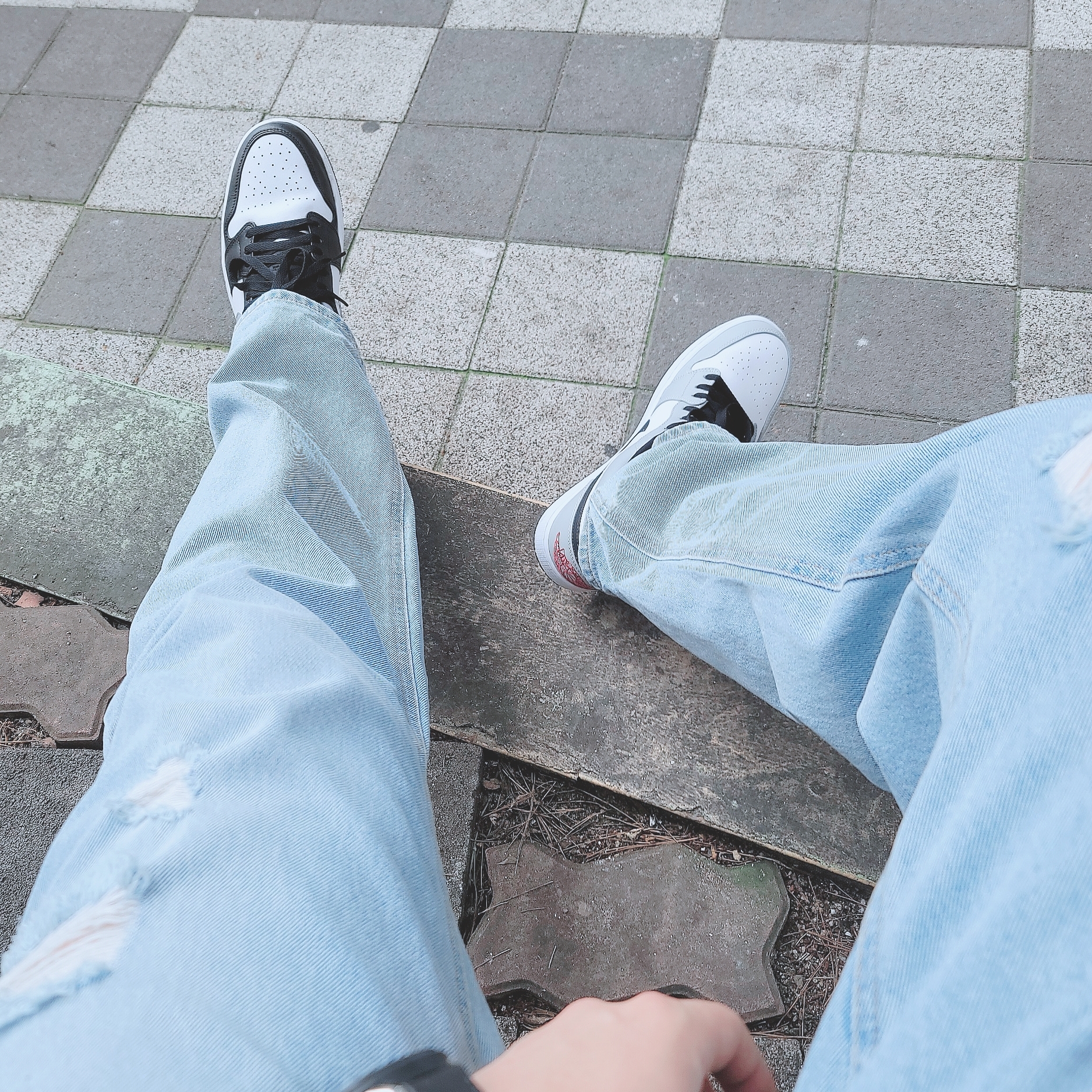 Jordan 1 Low Black Particle Grey, Jordan 1 Low Light Smoke Grey 착용 스타일