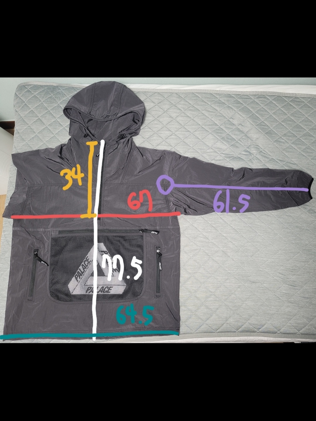 Jordan 1 Retro High OG Defiant SB LA to Chicago, Palace Mesh Pocket Shell Jacket Black - 21SS 착용 스타일 - 2