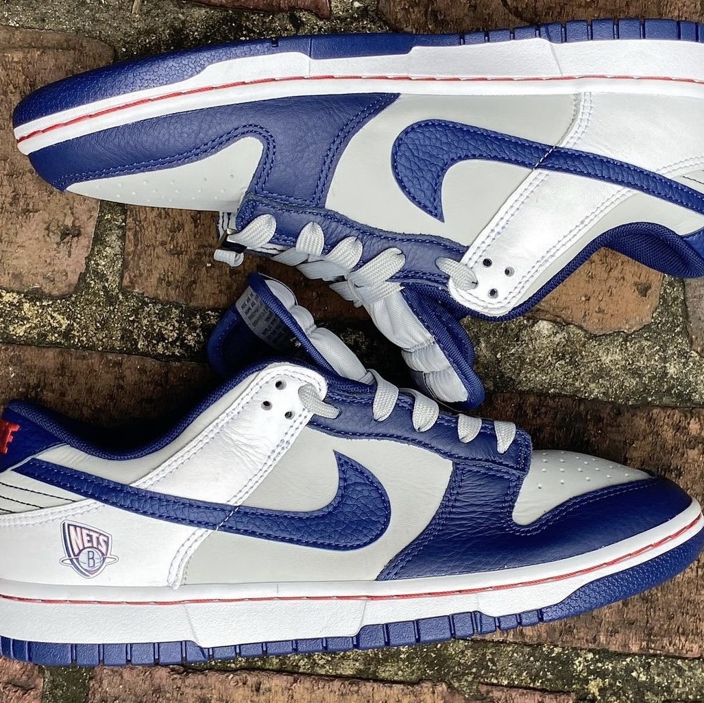 Nike x NBA Dunk Low Retro EMB Nets, (GS) Nike x NBA Dunk Low Nets 착용 스타일 - 3