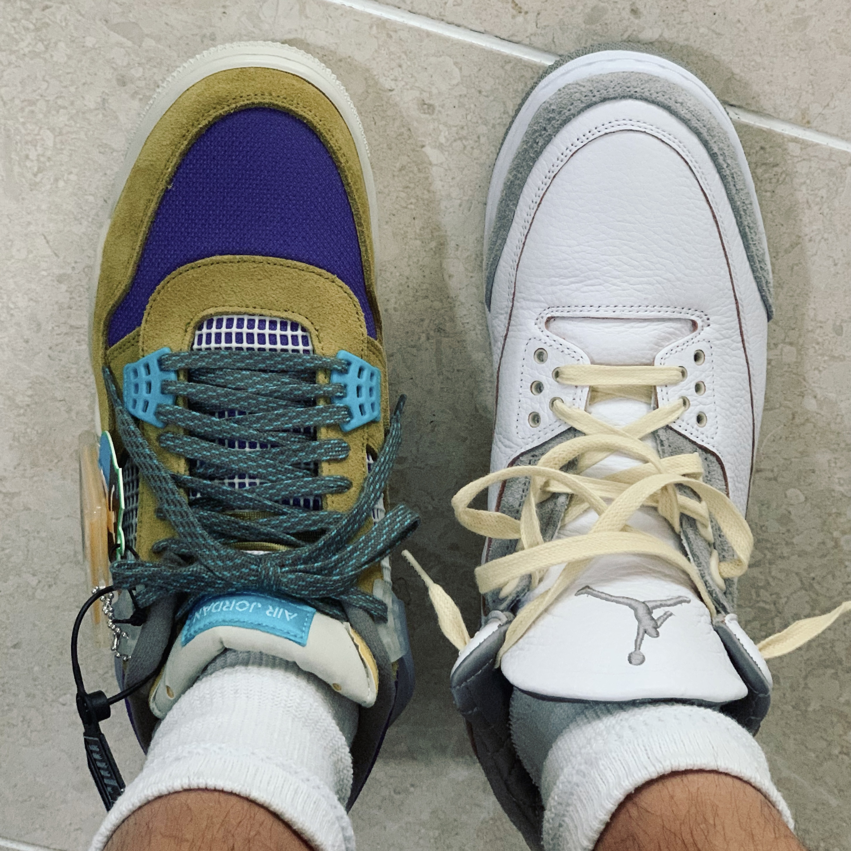 Jordan 4 x Union Retro SP Desert Moss, (W) Jordan 3 x A Ma Maniere Retro SP 착용 스타일 - 3