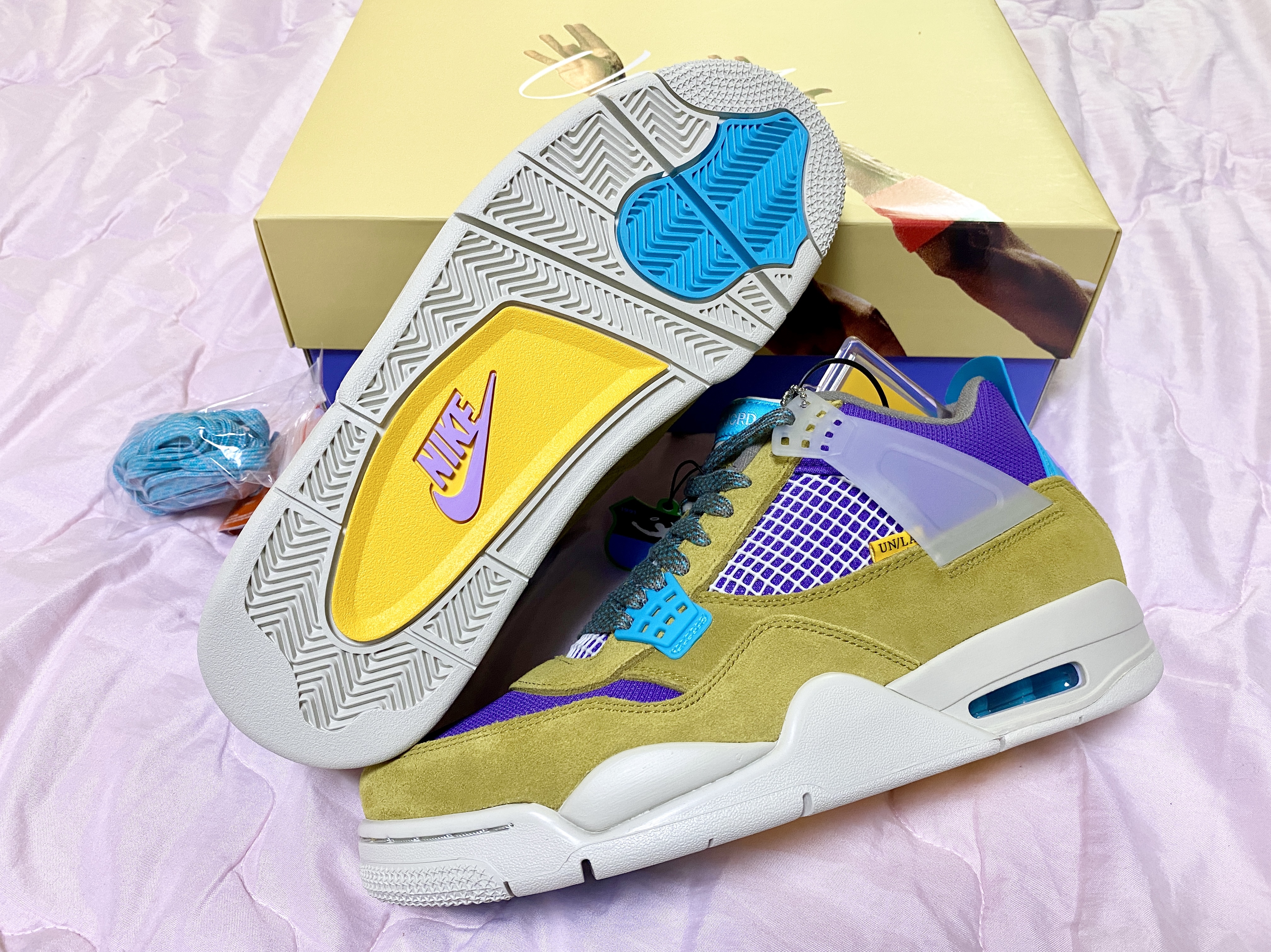 Jordan 4 x Union Retro SP Desert Moss 착용 스타일 - 4