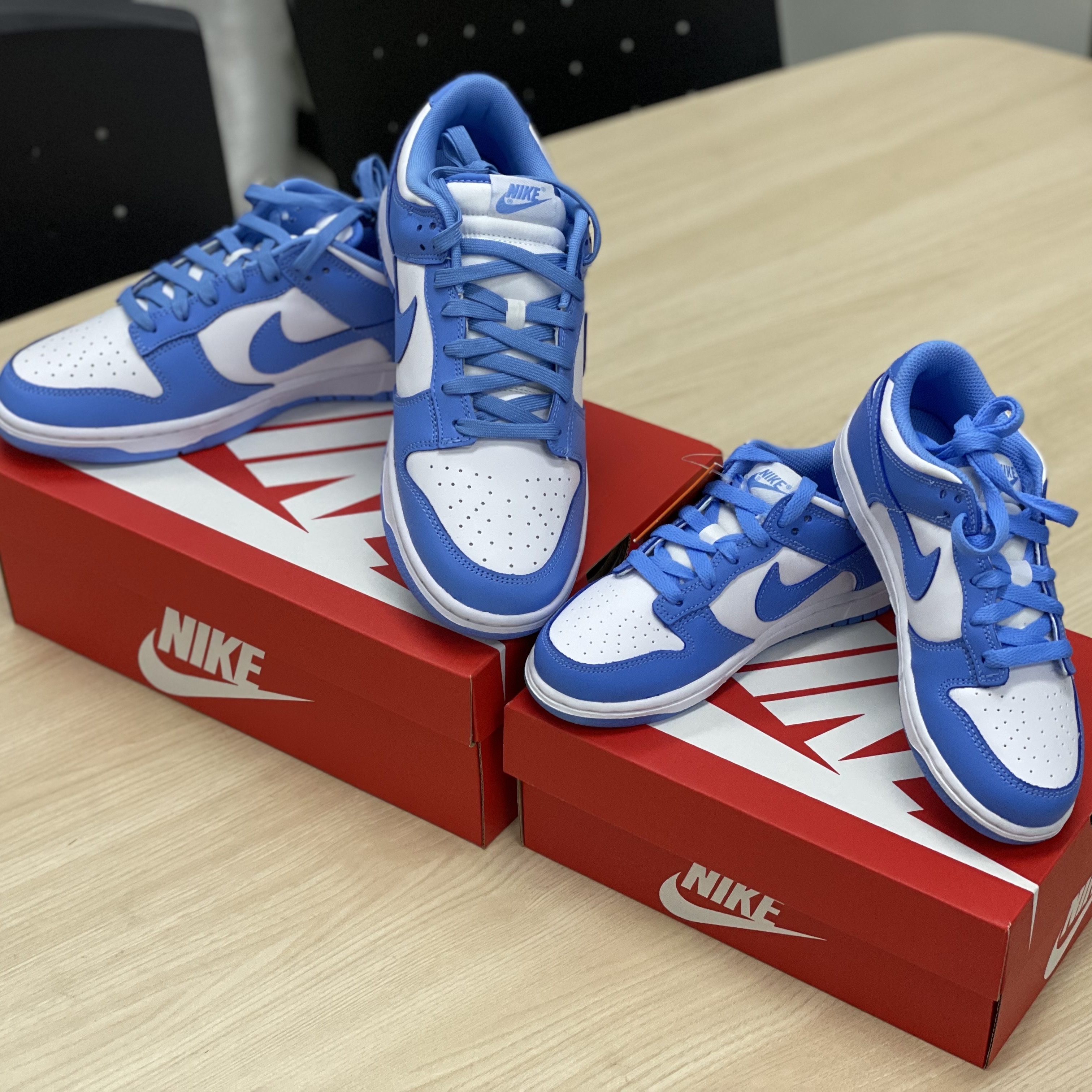 Nike Dunk Low Retro University Blue, (W) Nike Dunk Low Coast 착용 스타일