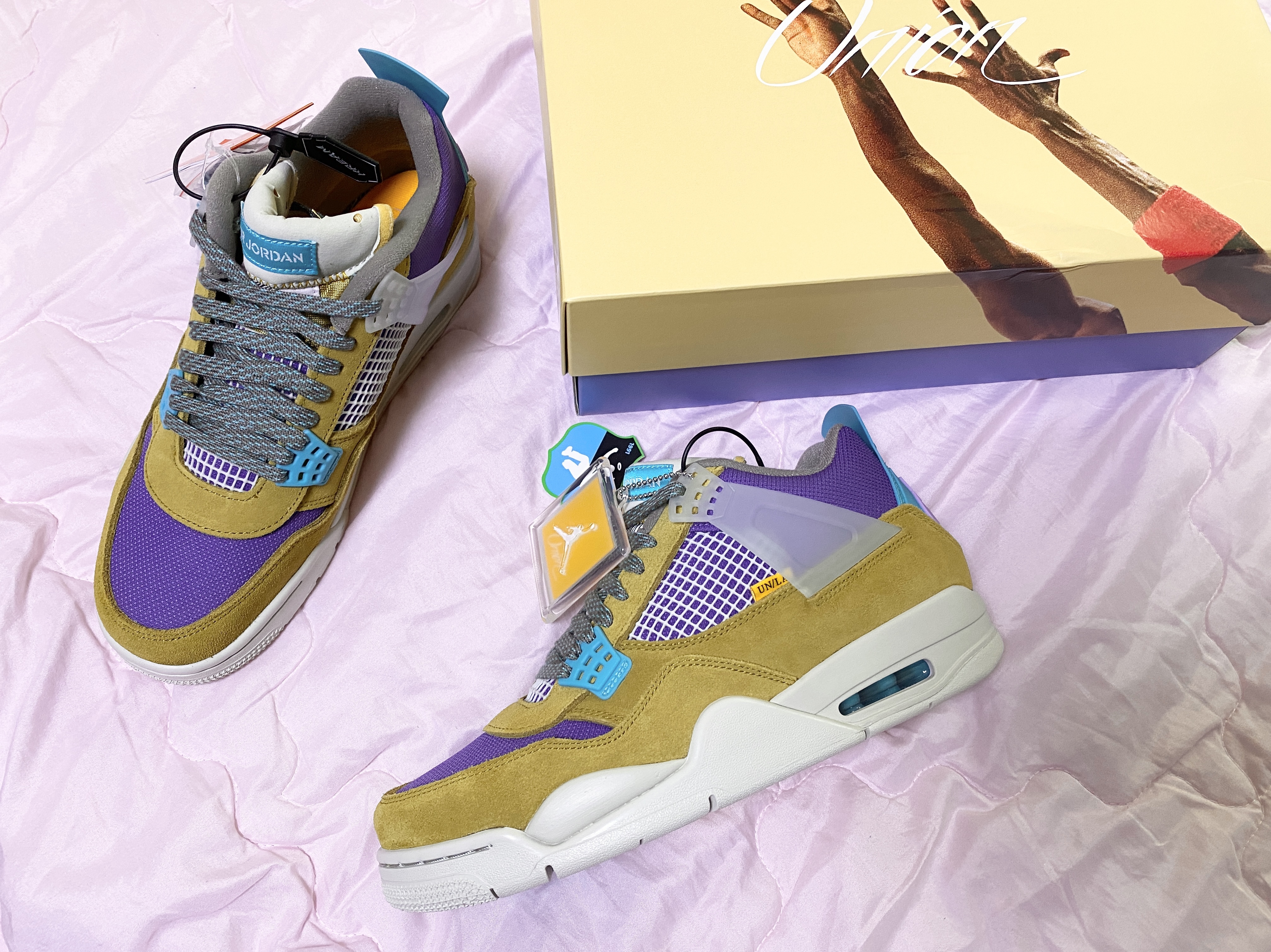 Jordan 4 x Union Retro SP Desert Moss 착용 스타일 - 3