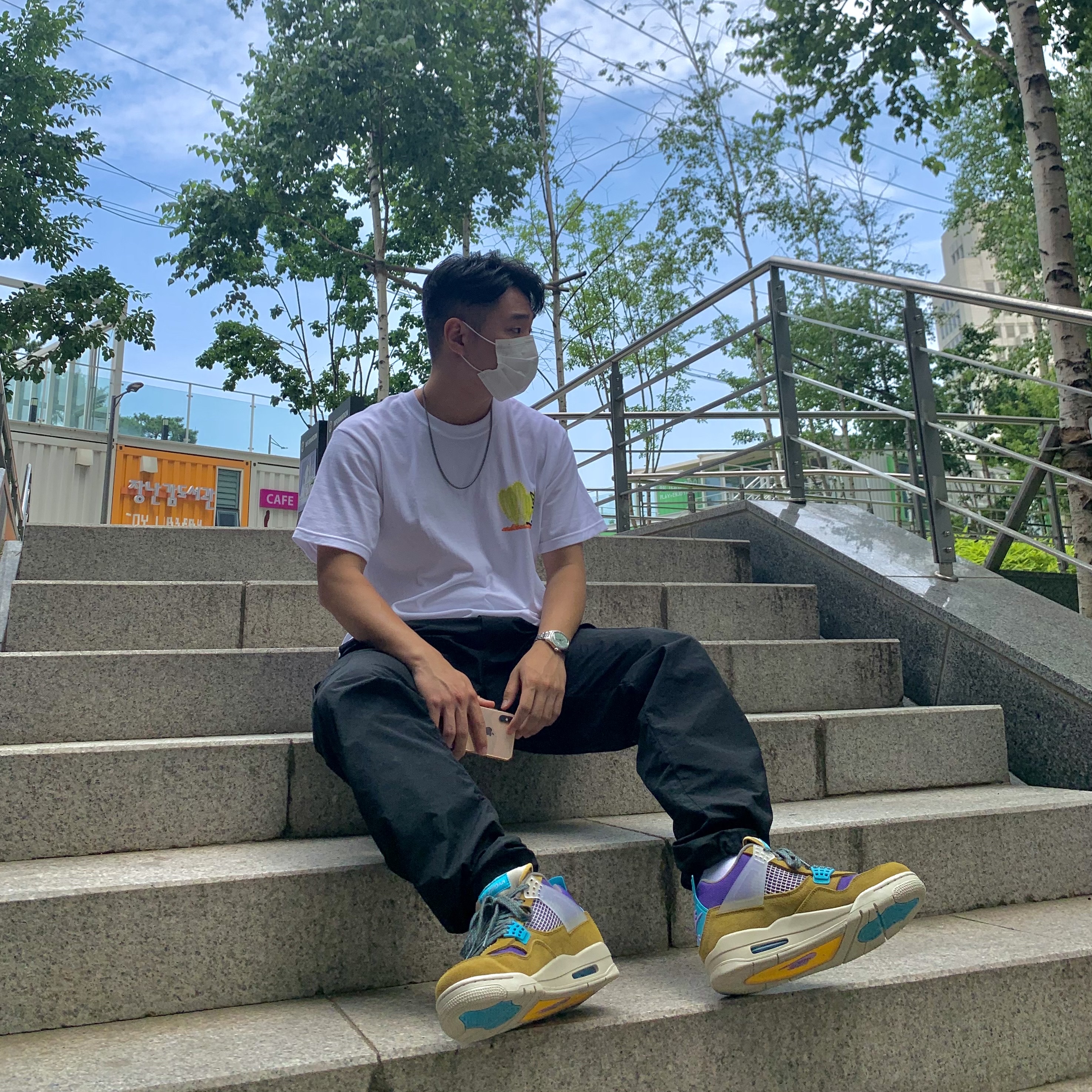 Jordan 4 x Union Retro SP Desert Moss 착용 스타일 - 2