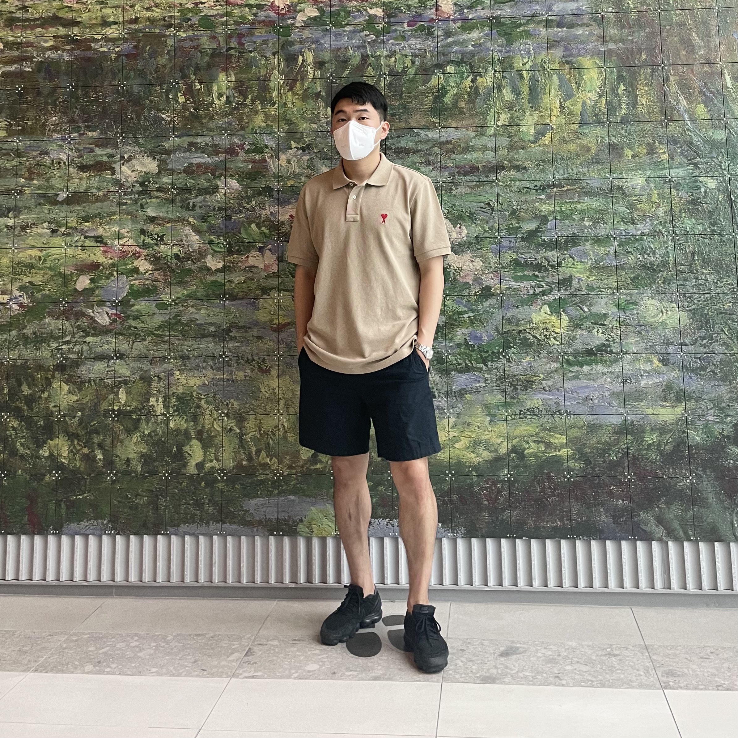 AMI de Coeur Polo Shirt Beige - 21FW, Nike Air Vapormax Flyknit Black Dark Grey 착용 스타일