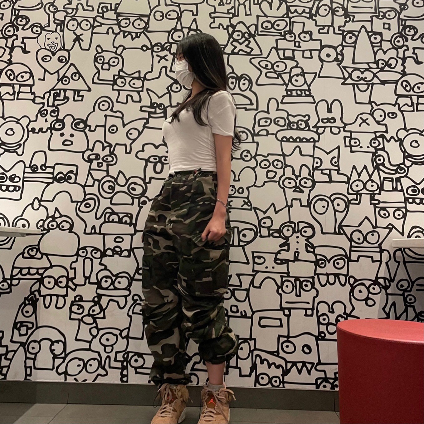 Jordan 6 x Travis Scott Retro SP British Khaki 착용 스타일