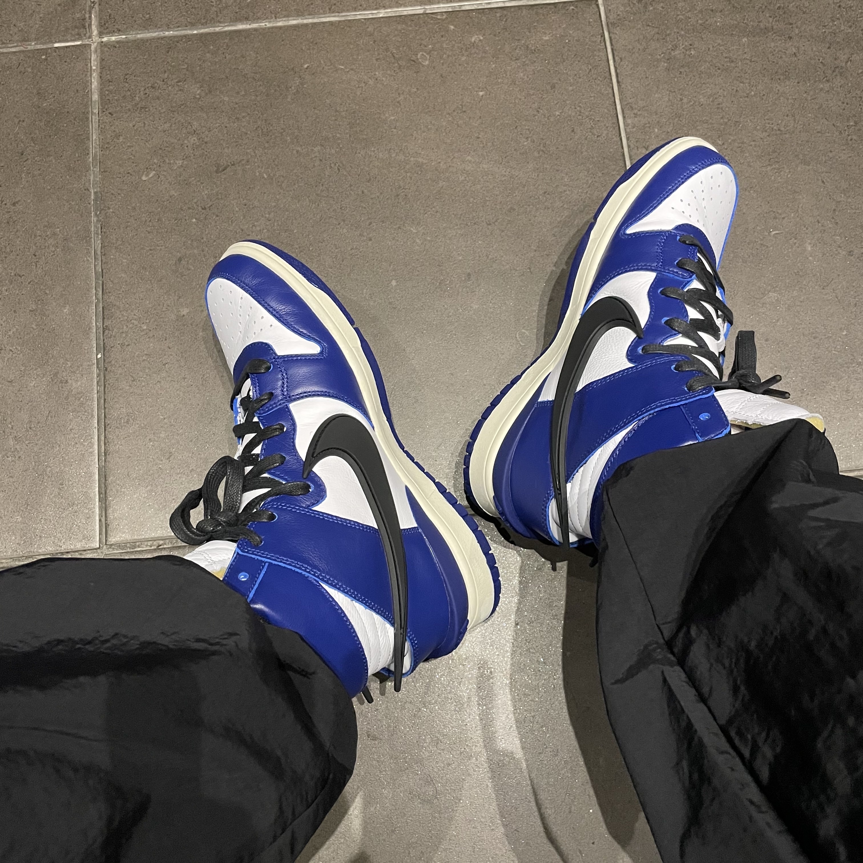 Nike x Ambush Dunk High Deep Royal Blue 착용 스타일