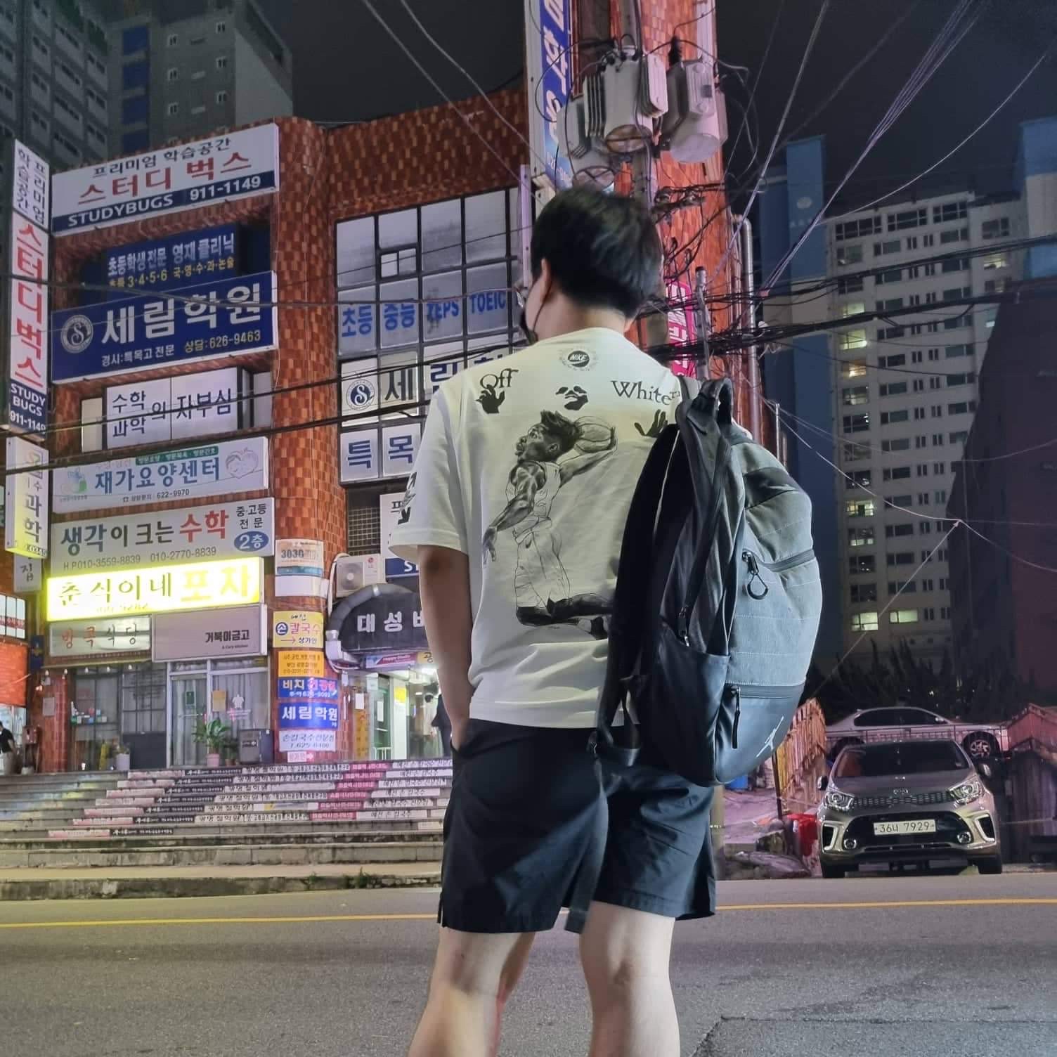 Jordan x Off-White S/S T-Shirt White - Asia 착용 스타일
