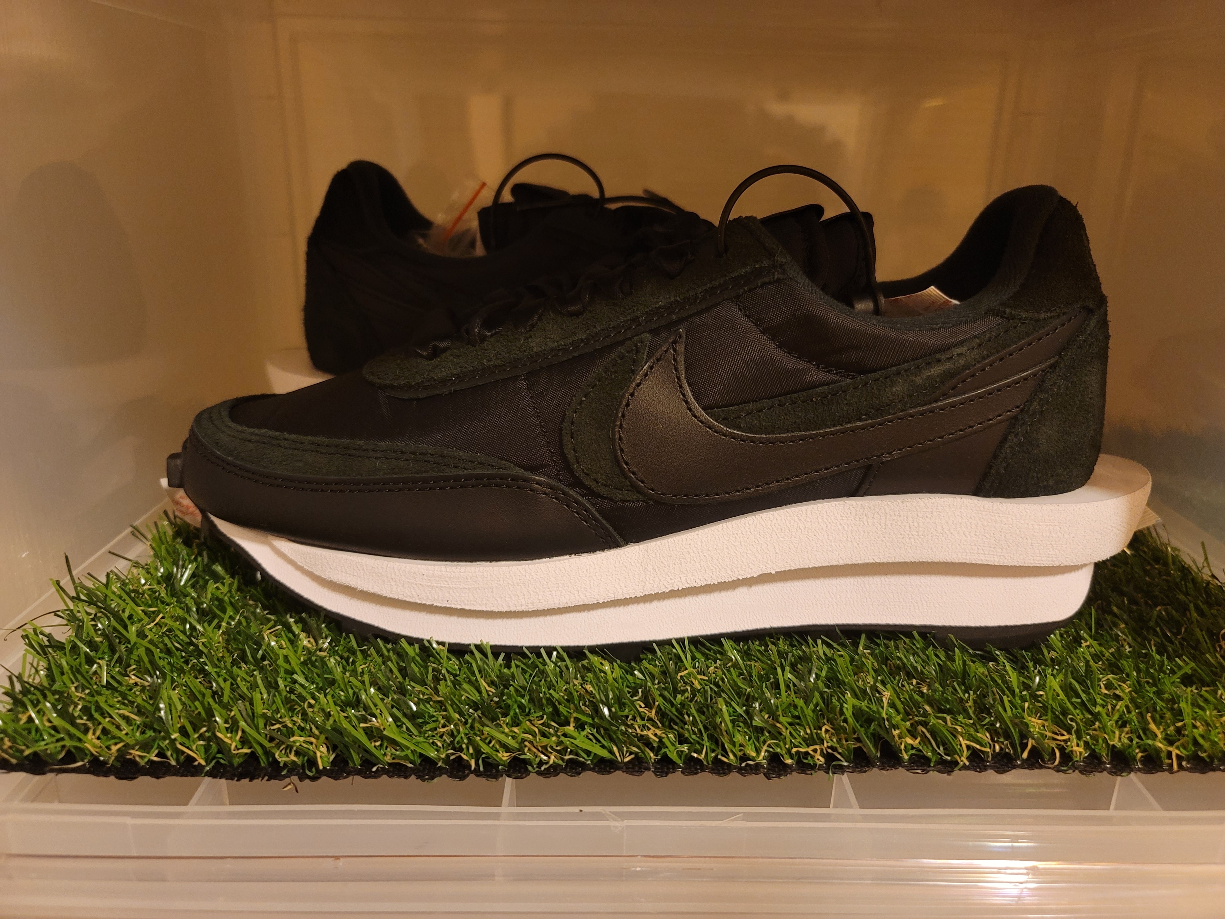 Nike x Sacai LDWaffle Black Nylon, Nike x Sacai LDWaffle White Nylon 착용 스타일 - 1