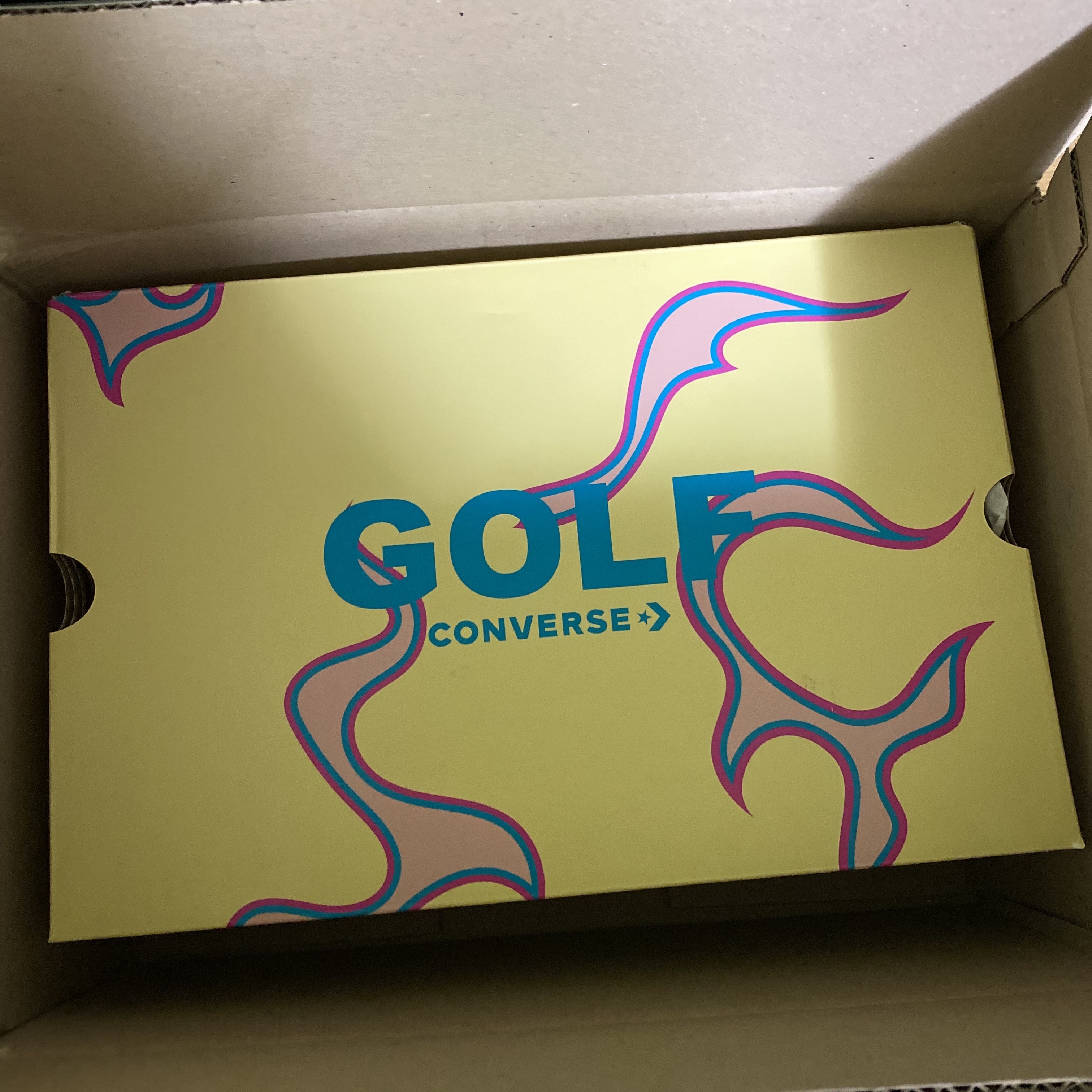 Converse x Golf le Fleur Chuck 70 High Flames Pastel Yellow 착용 스타일 - 2