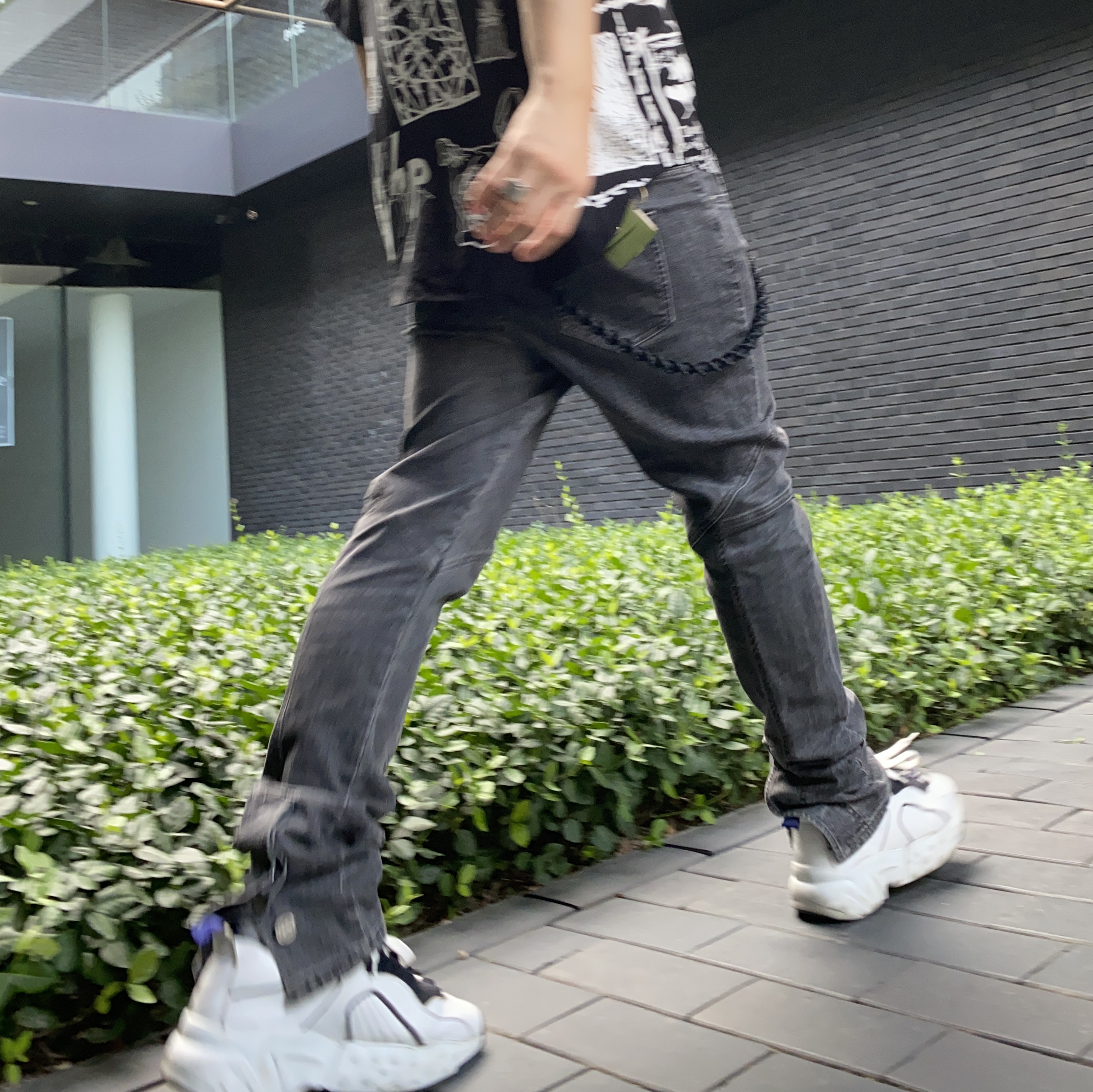 (W) Acne Studios Manhattan Leather Sneakers Multi White - 19FW/20SS 착용 스타일 - 3