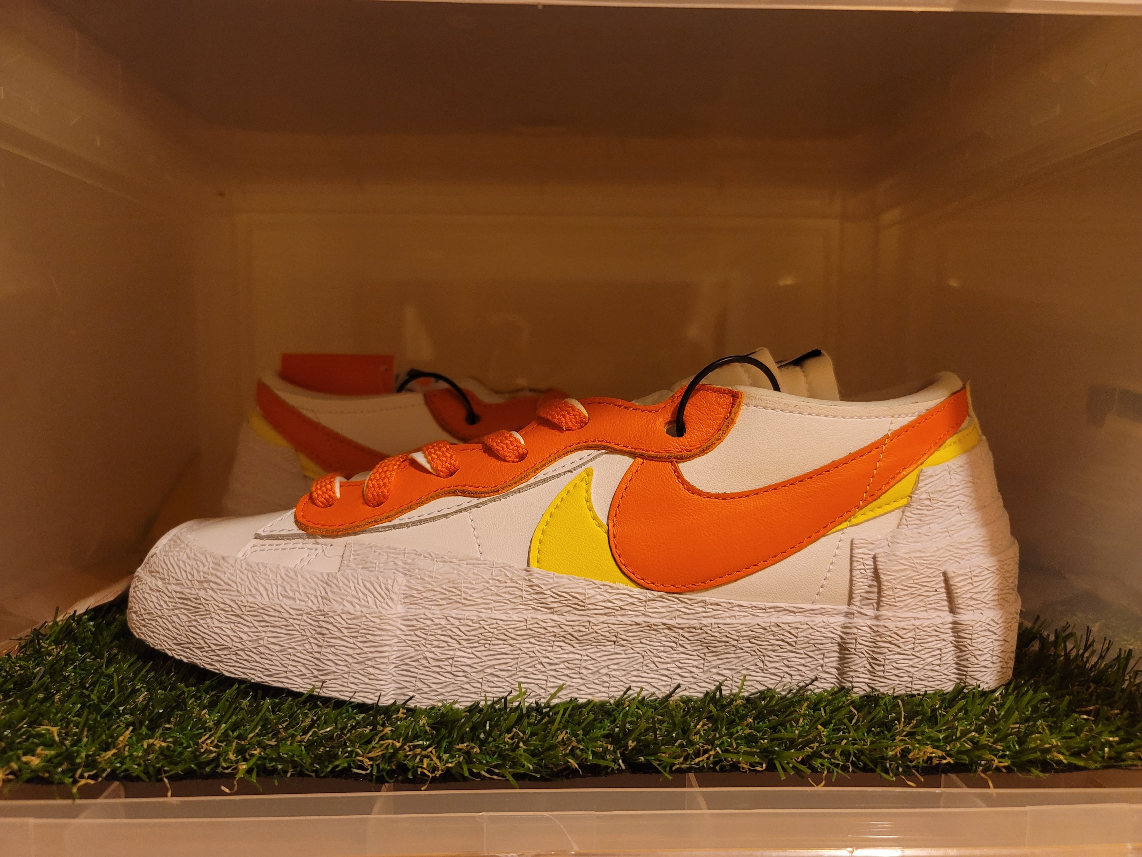 Nike x Sacai Blazer Low Classic Green, Nike x Sacai Blazer Low Magma Orange 착용 스타일 - 2