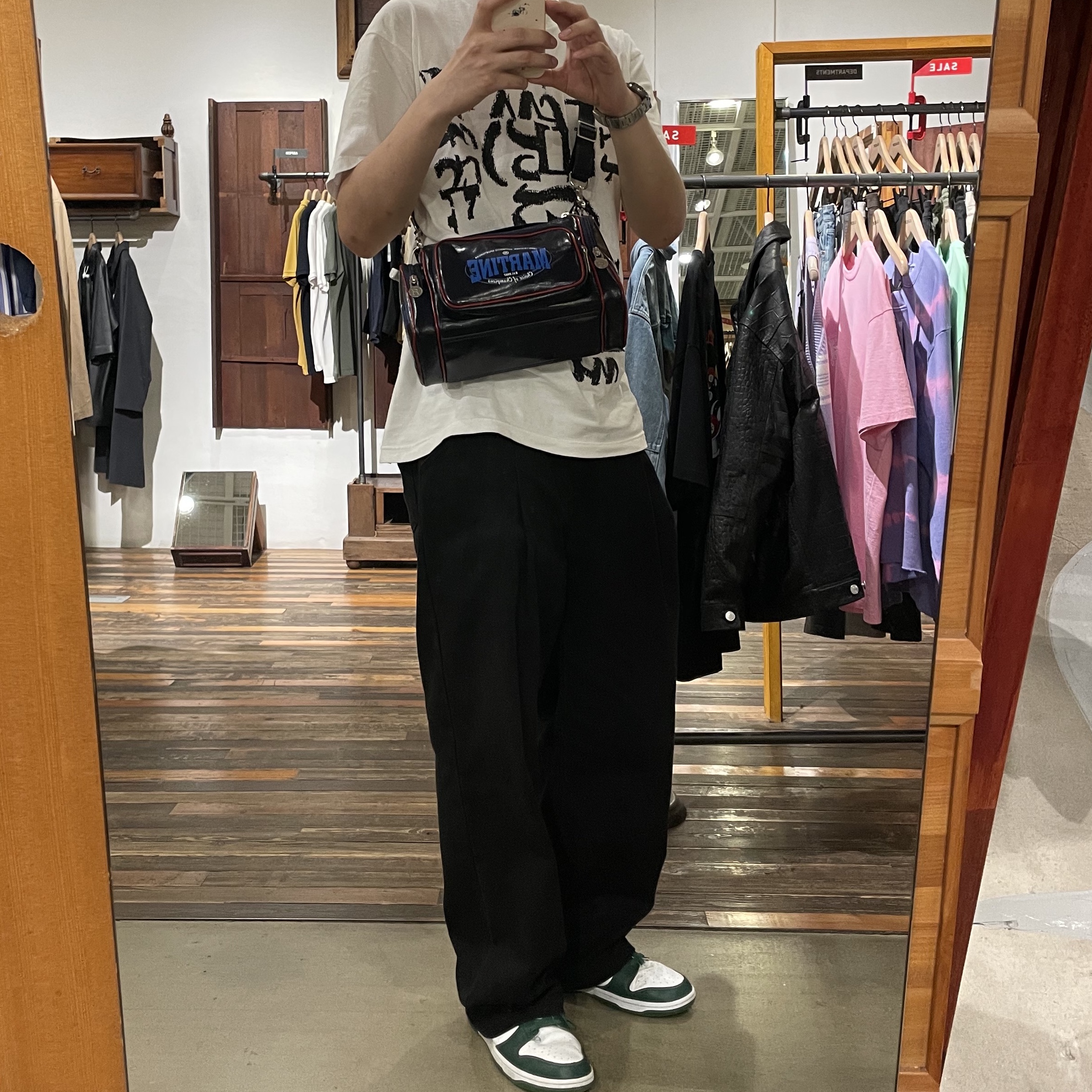 Nike Dunk Low Retro Varsity Green 착용 스타일