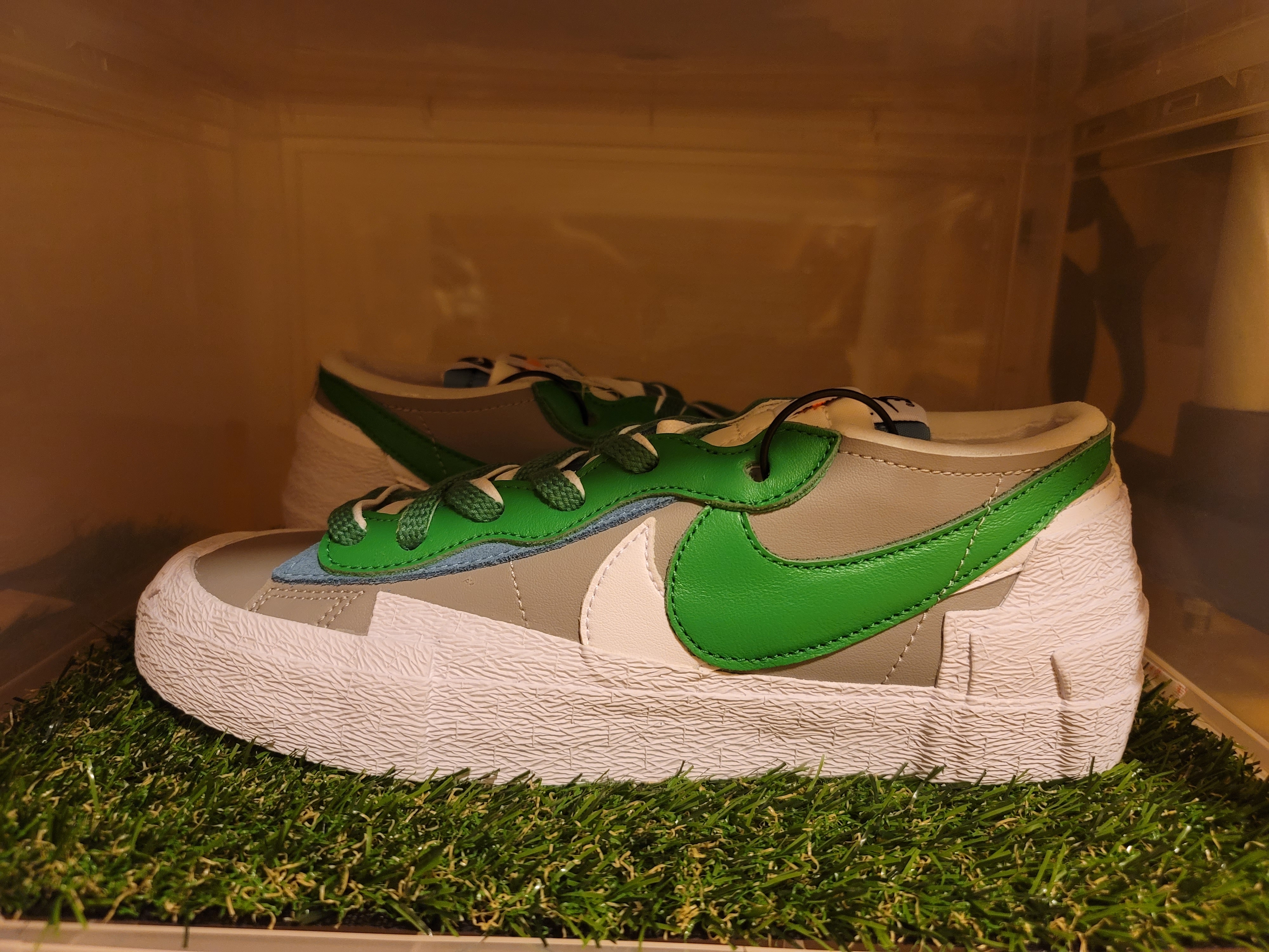 Nike x Sacai Blazer Low Classic Green, Nike x Sacai Blazer Low Magma Orange 착용 스타일 - 1