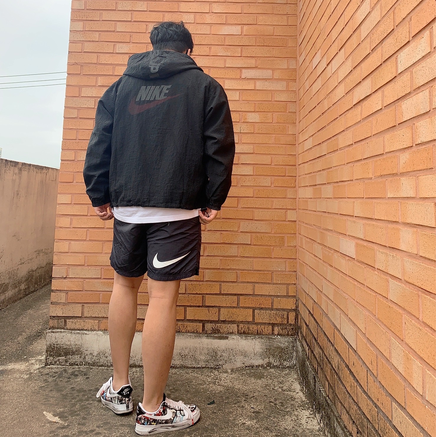 Supreme x Nike Jewel Reversible Ripstop Anorak Black - 20FW, Nike x Stussy Water Shorts Off Noir 착용 스타일