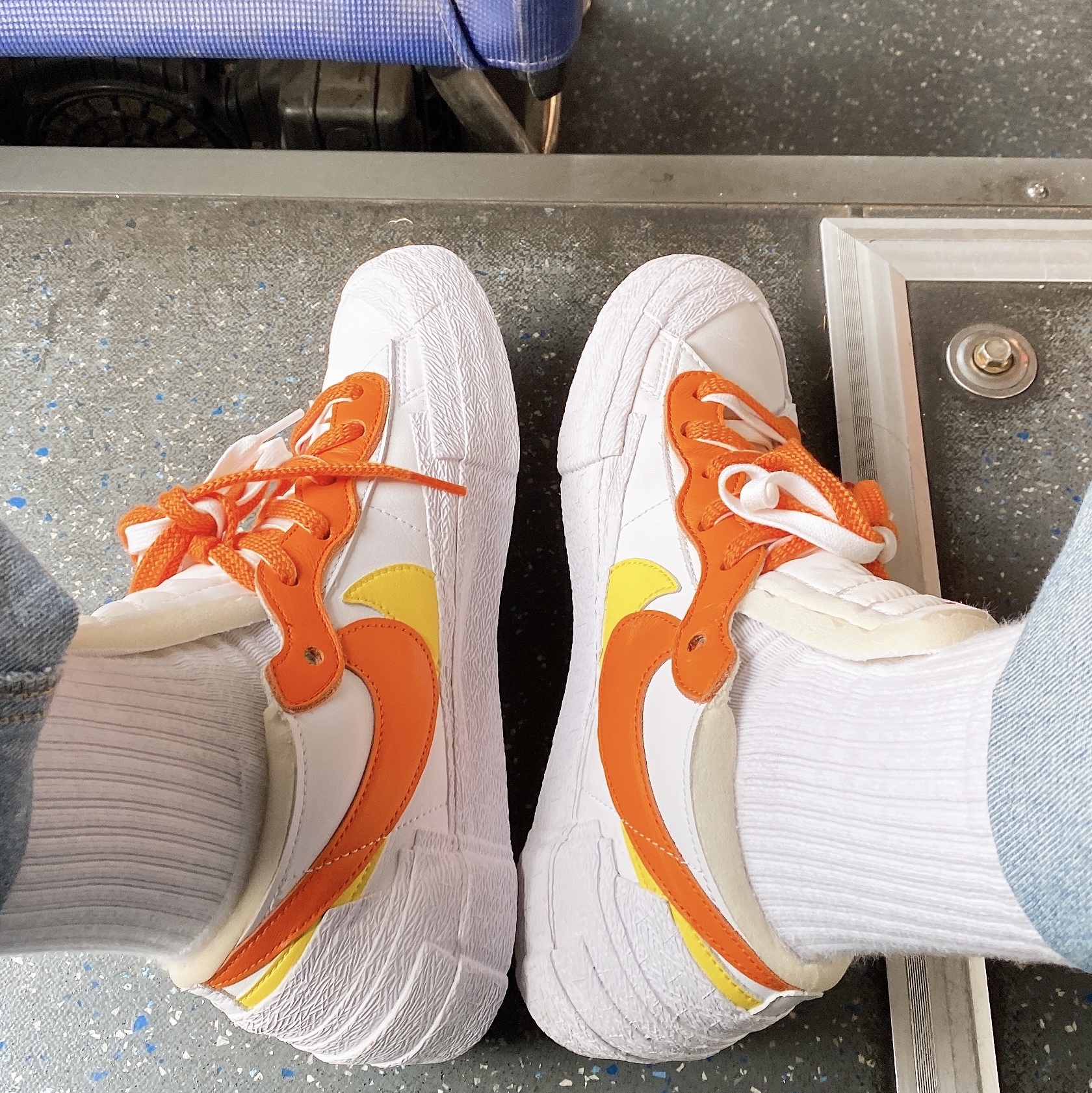 Nike x Sacai Blazer Low Magma Orange 착용 스타일