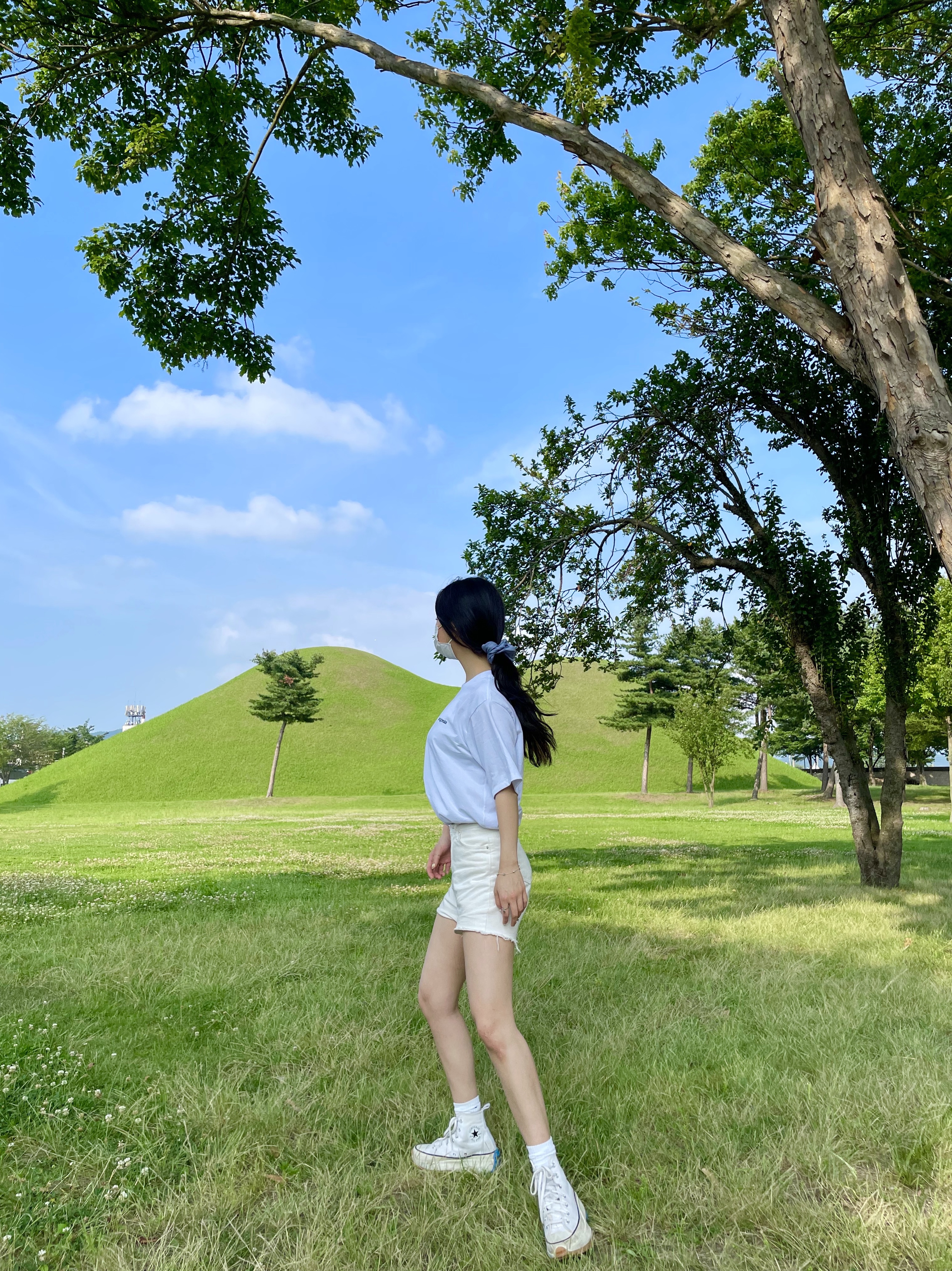 Converse x JW Anderson Run Star Hike Hi White 착용 스타일