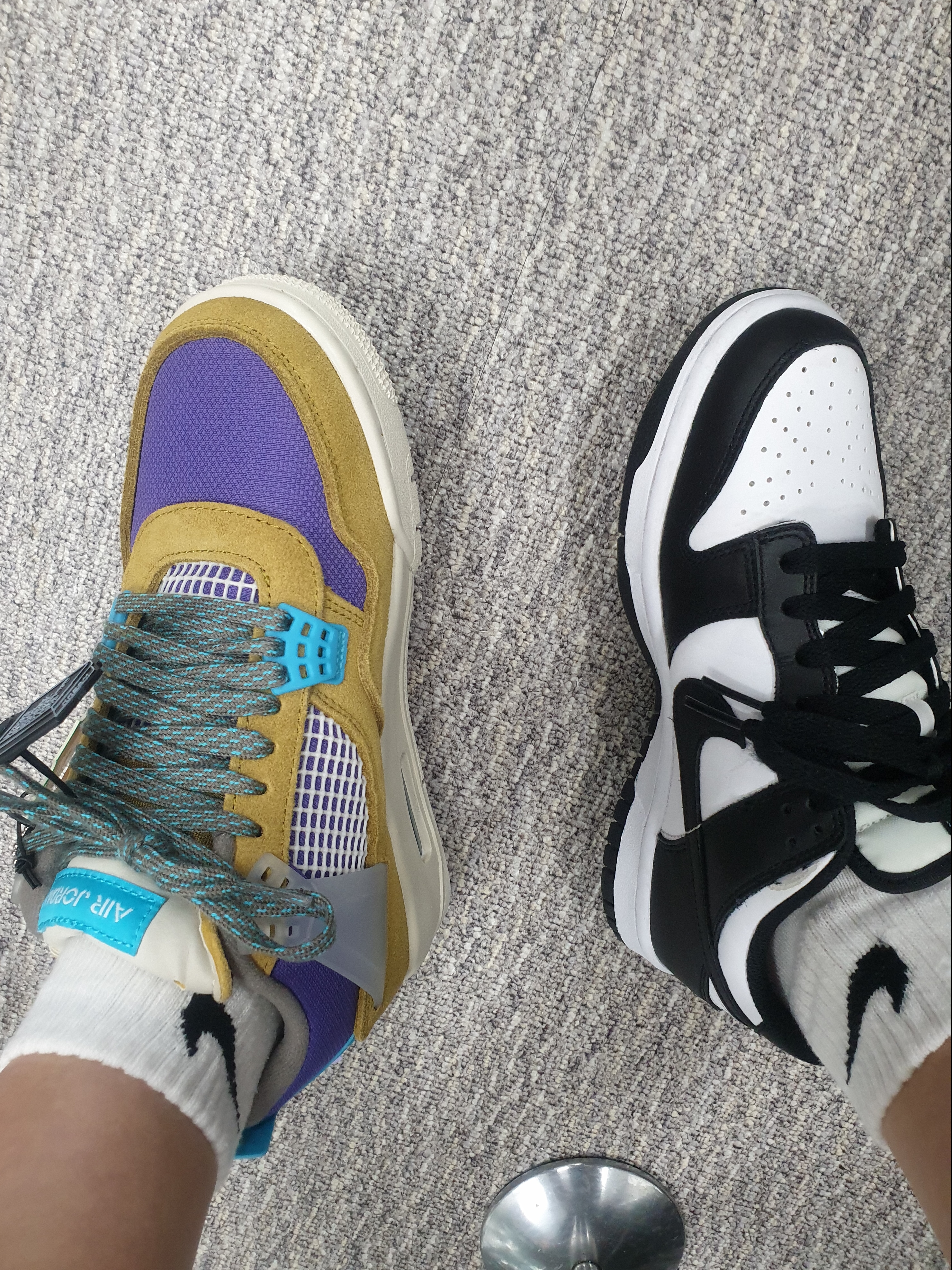 Jordan 4 x Union Retro SP Desert Moss, Nike Dunk Low Retro Black 착용 스타일 - 3