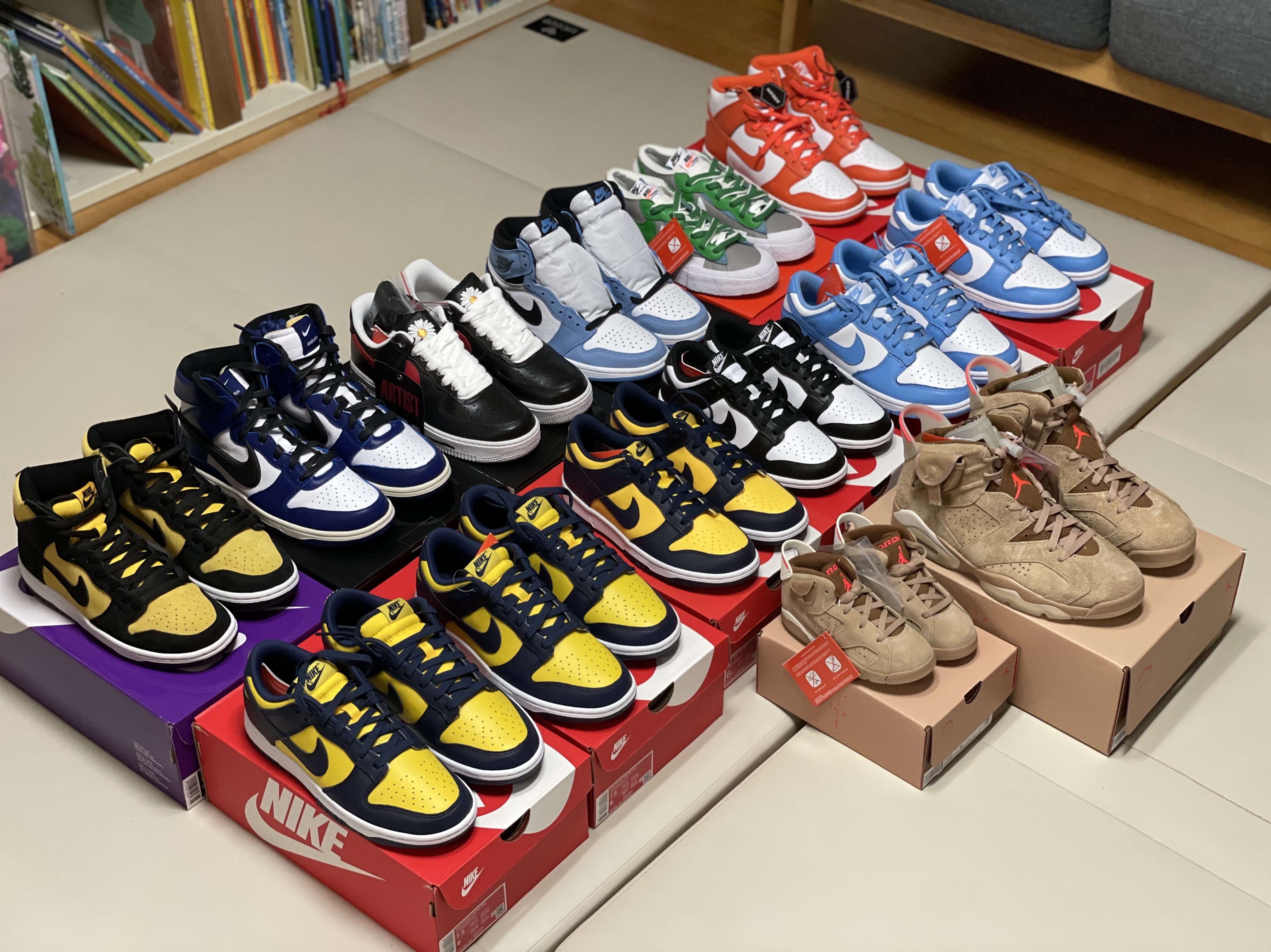 Nike x Peaceminusone Air Force 1 Low Para-Noise - Korea Exclusive, Nike x Ambush Dunk High Deep Royal Blue 착용 스타일