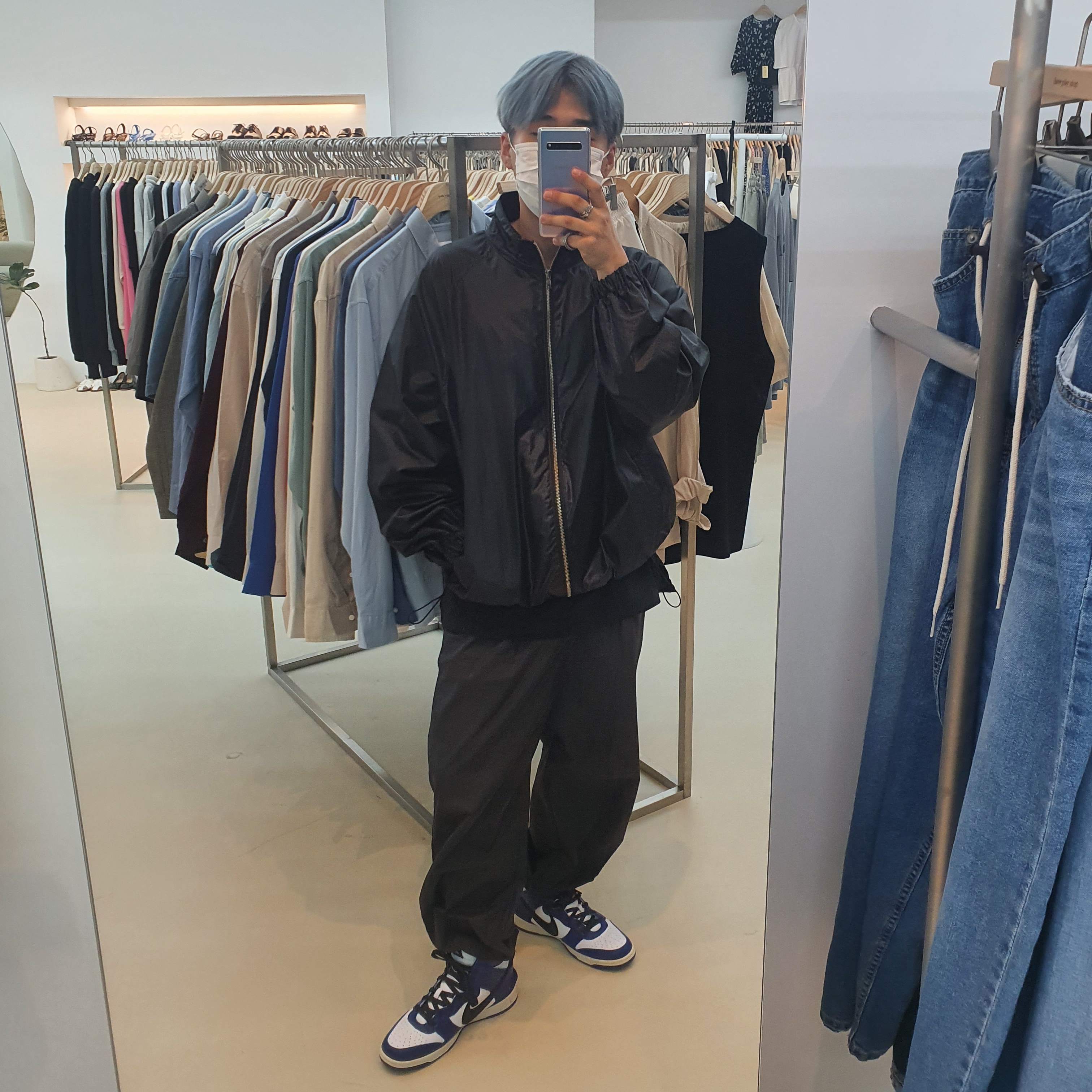 Nike x Ambush Dunk High Deep Royal Blue 착용 스타일
