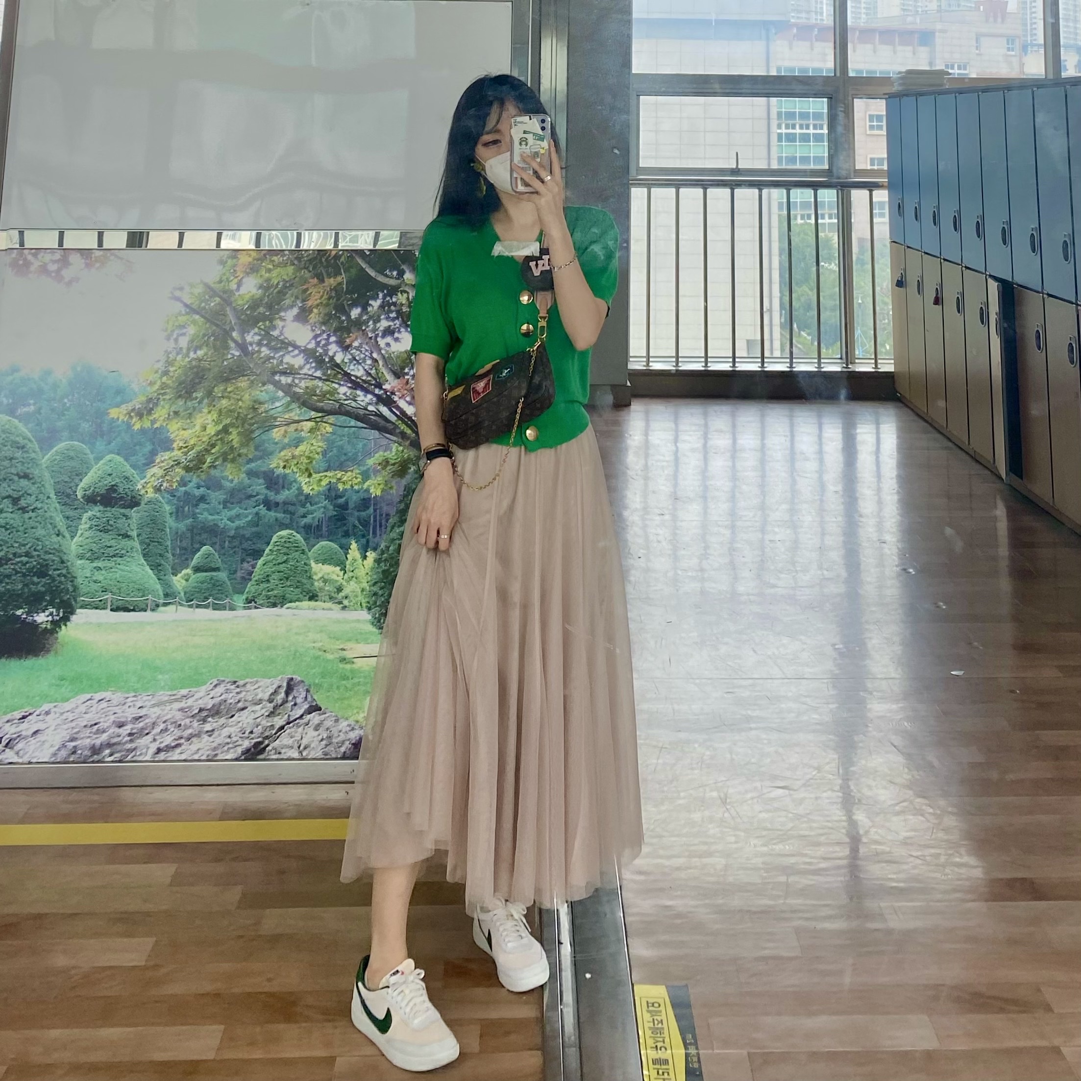 Nike Killshot OG Sail Gorge Green 착용 스타일 - 1