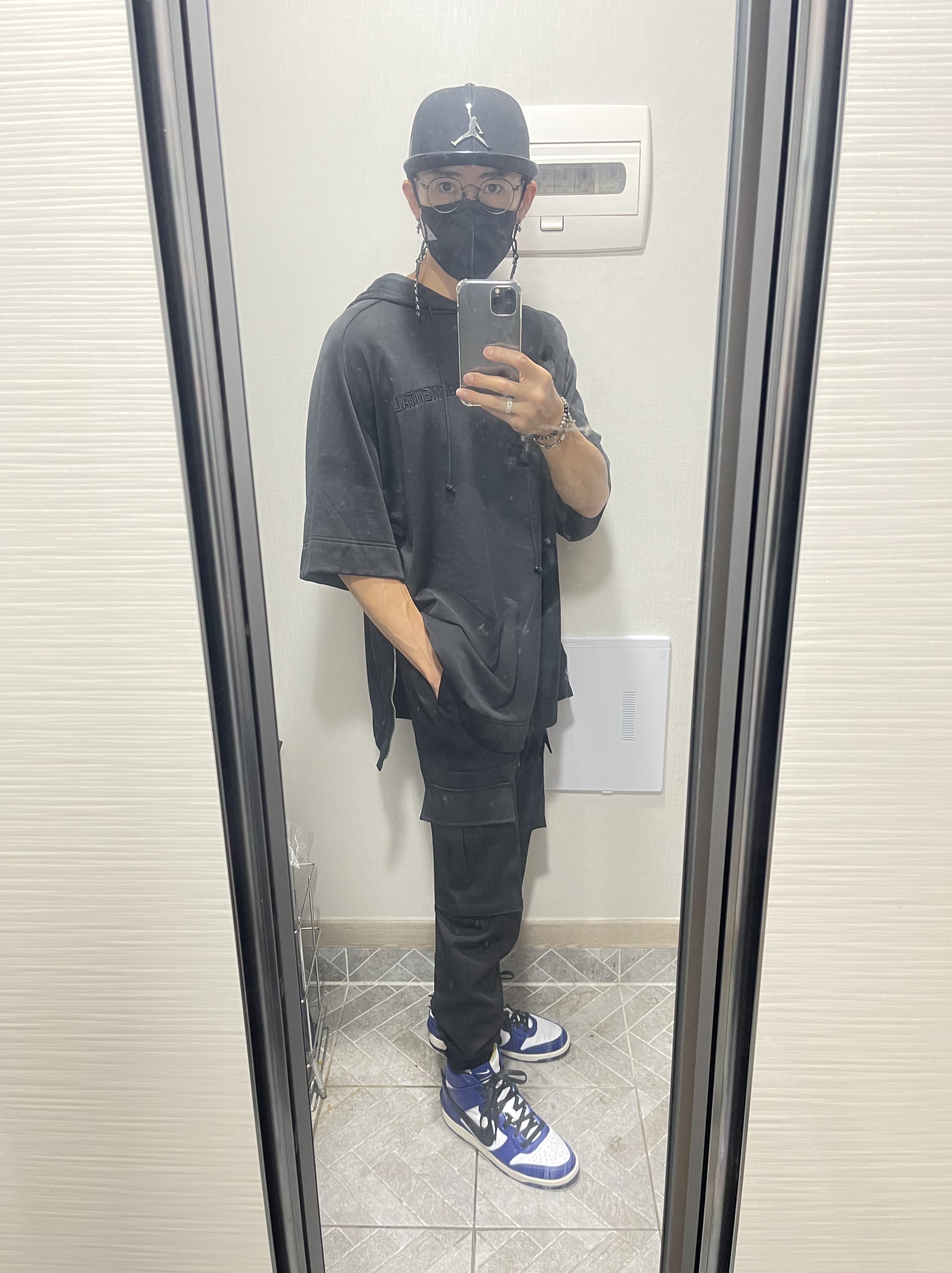 Nike x Ambush Dunk High Deep Royal Blue 착용 스타일