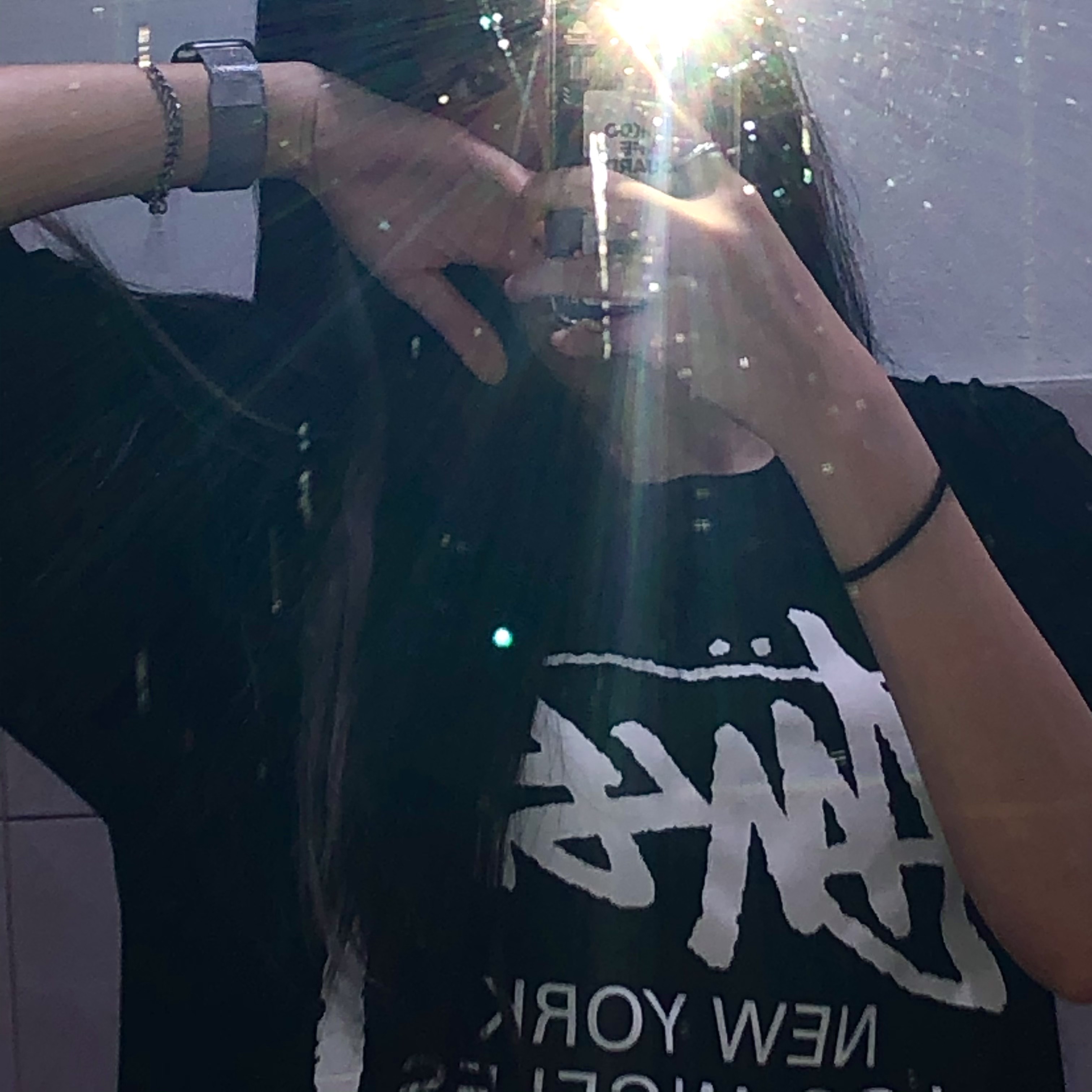 Stussy World Tour T-Shirt Black 착용 스타일