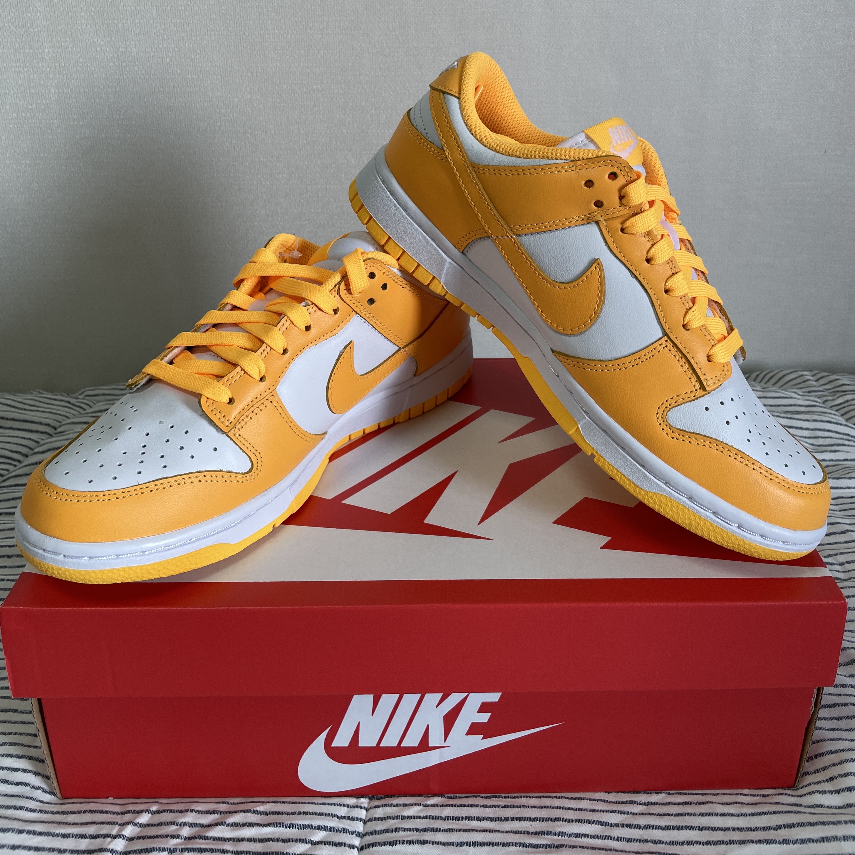 (W) Nike Dunk Low Laser Orange 착용 스타일