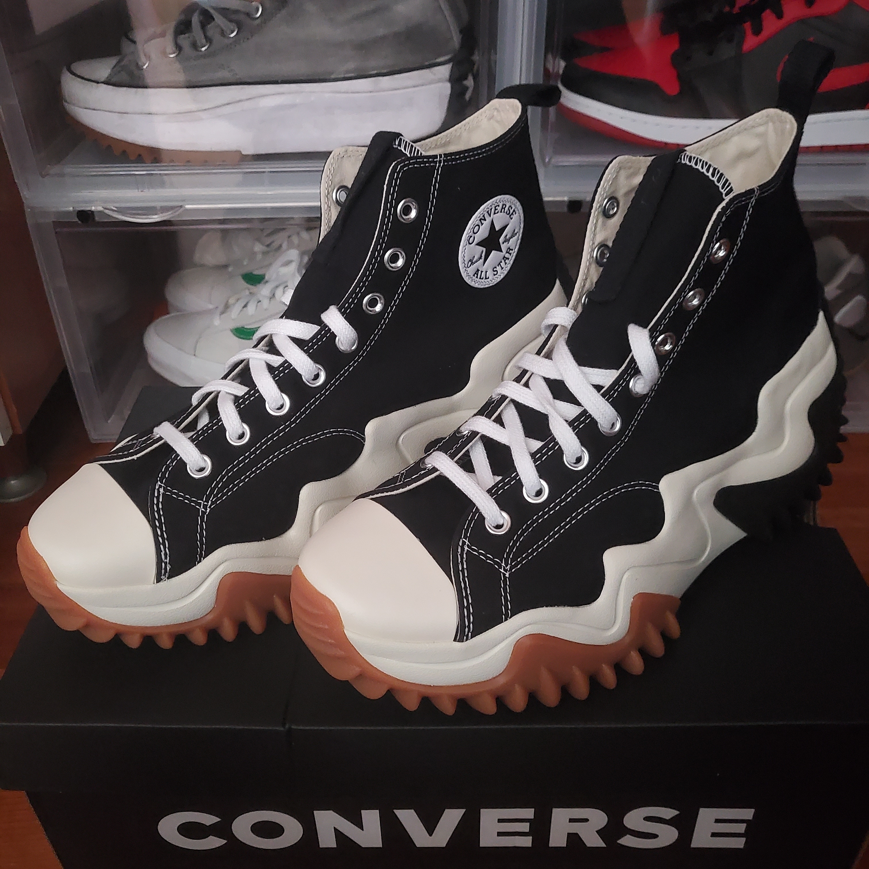 Converse Run Star Motion High Black 착용 스타일