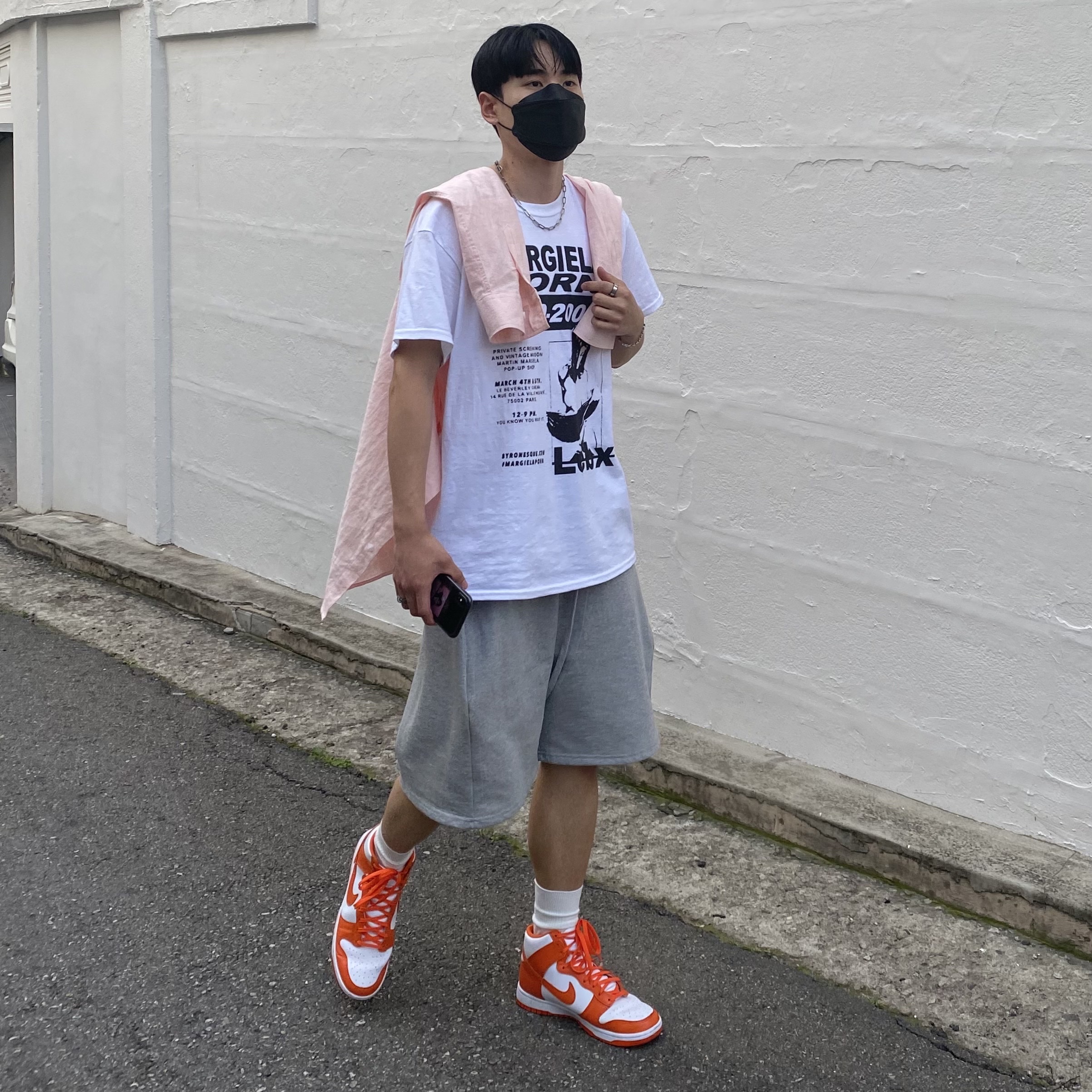 Nike Dunk High Retro Orange Blaze 착용 스타일