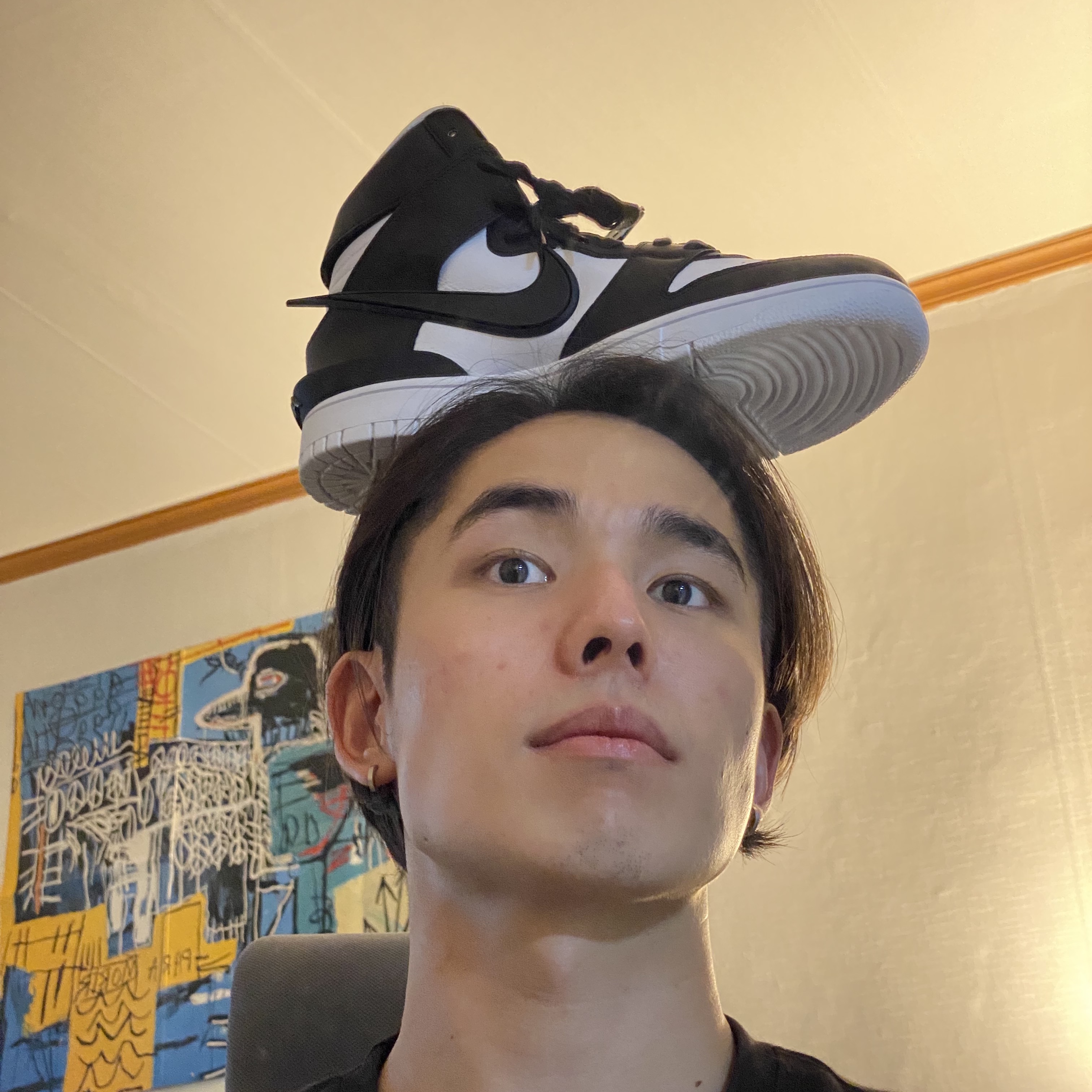 Nike x Ambush Dunk High Black, IAB Studio T-Shirt Black 착용 스타일 - 2