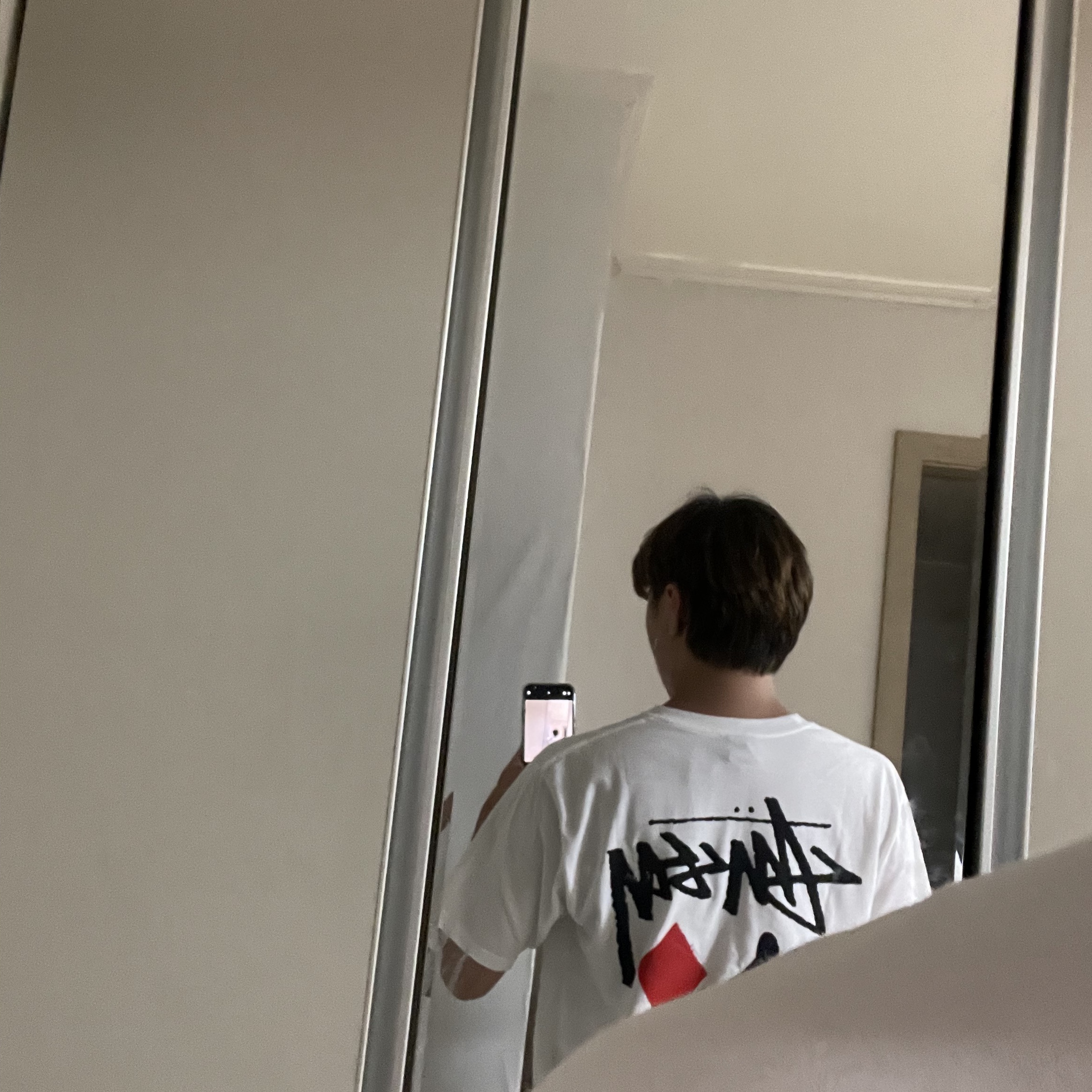 Stussy Full Deck 2 T-Shirt White 착용 스타일 - 1