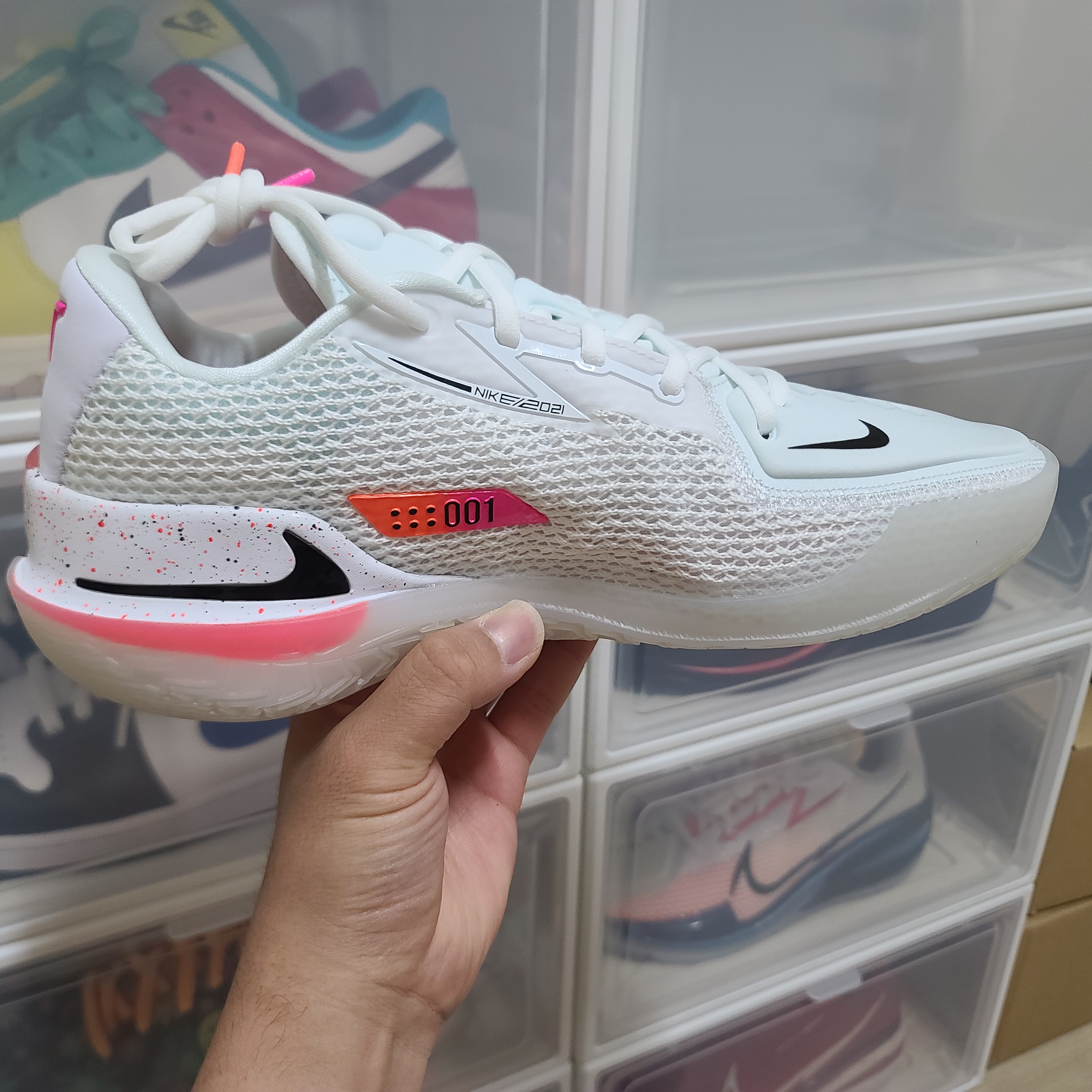 Nike Air Zoom GT Cut Bright Crimson 착용 스타일 - 4