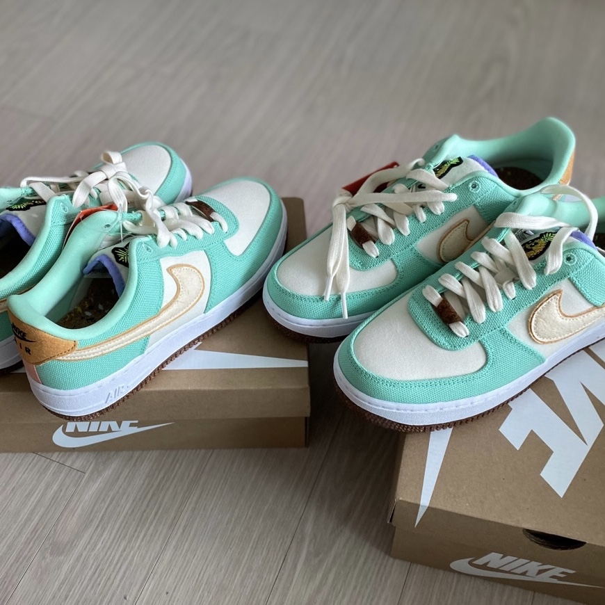 (W) Nike Air Force 1 '07 LX Pineapple Canvas 착용 스타일 - 1