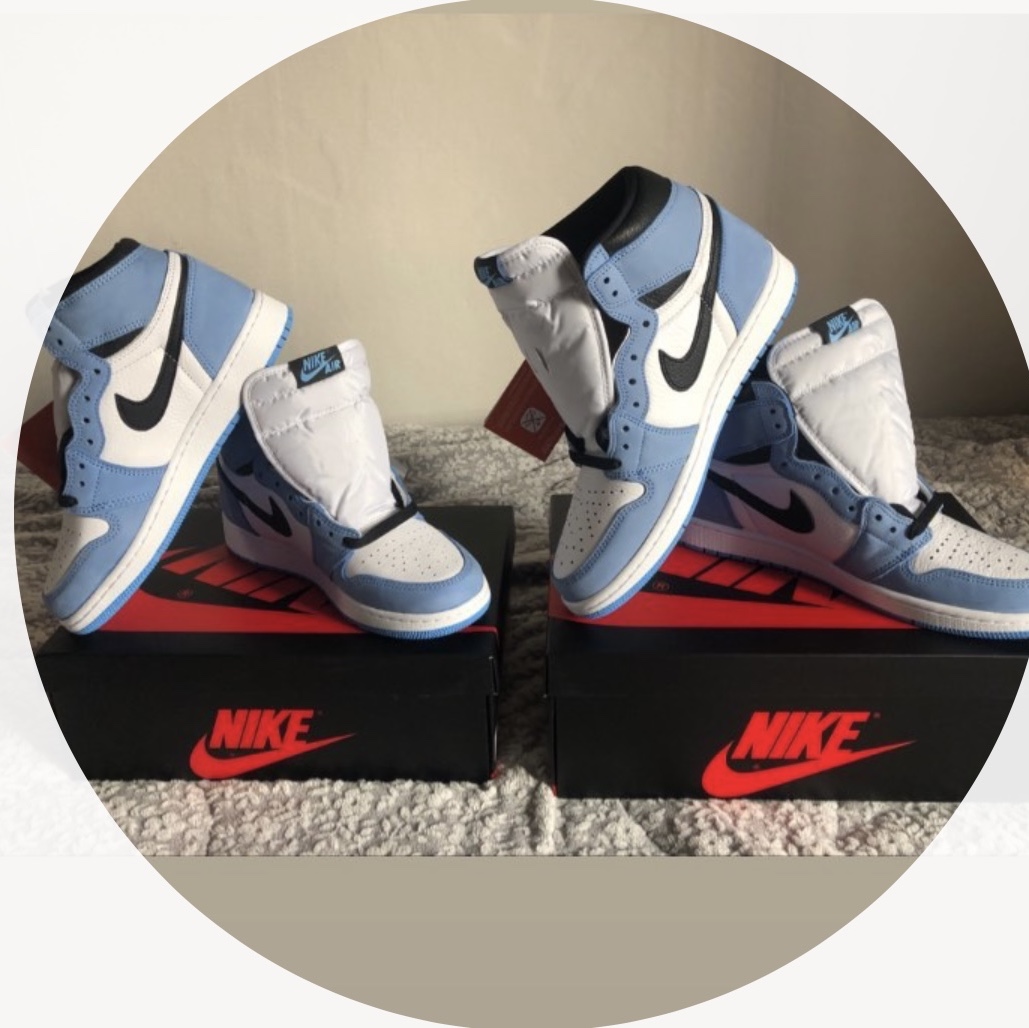 Jordan 1 Retro High OG University Blue, (GS) Jordan 1 Retro High OG University Blue 착용 스타일