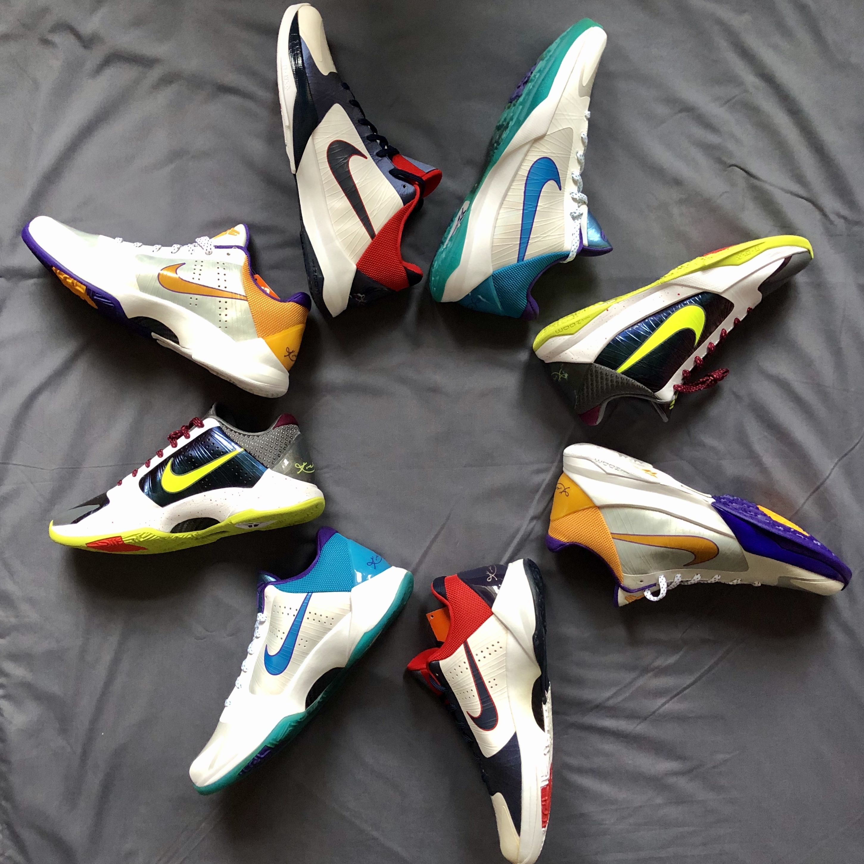 Nike Kobe 5 Protro Chaos, Nike Kobe 5 Lakers 착용 스타일