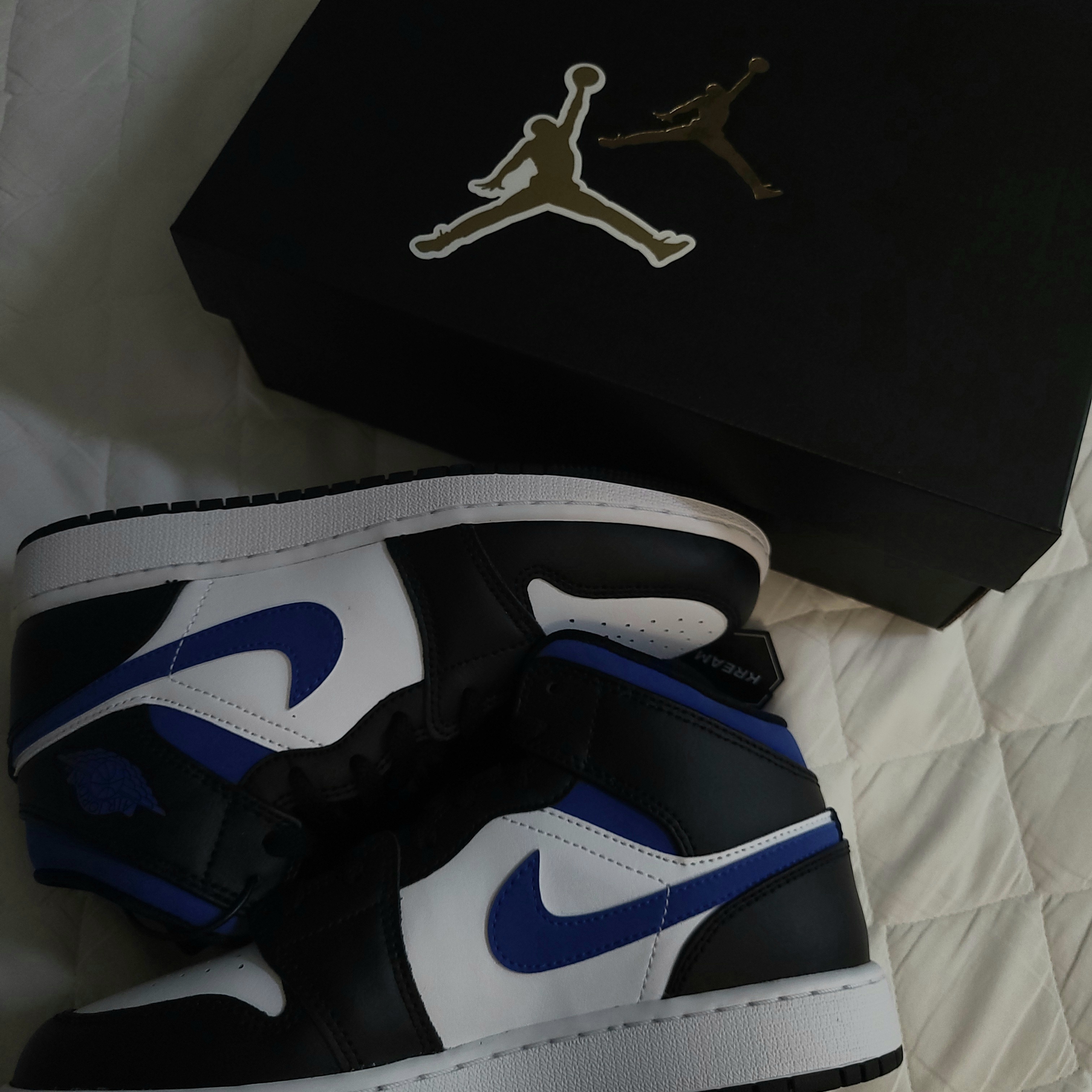 (GS) Jordan 1 Mid Racer Blue 착용 스타일 - 4