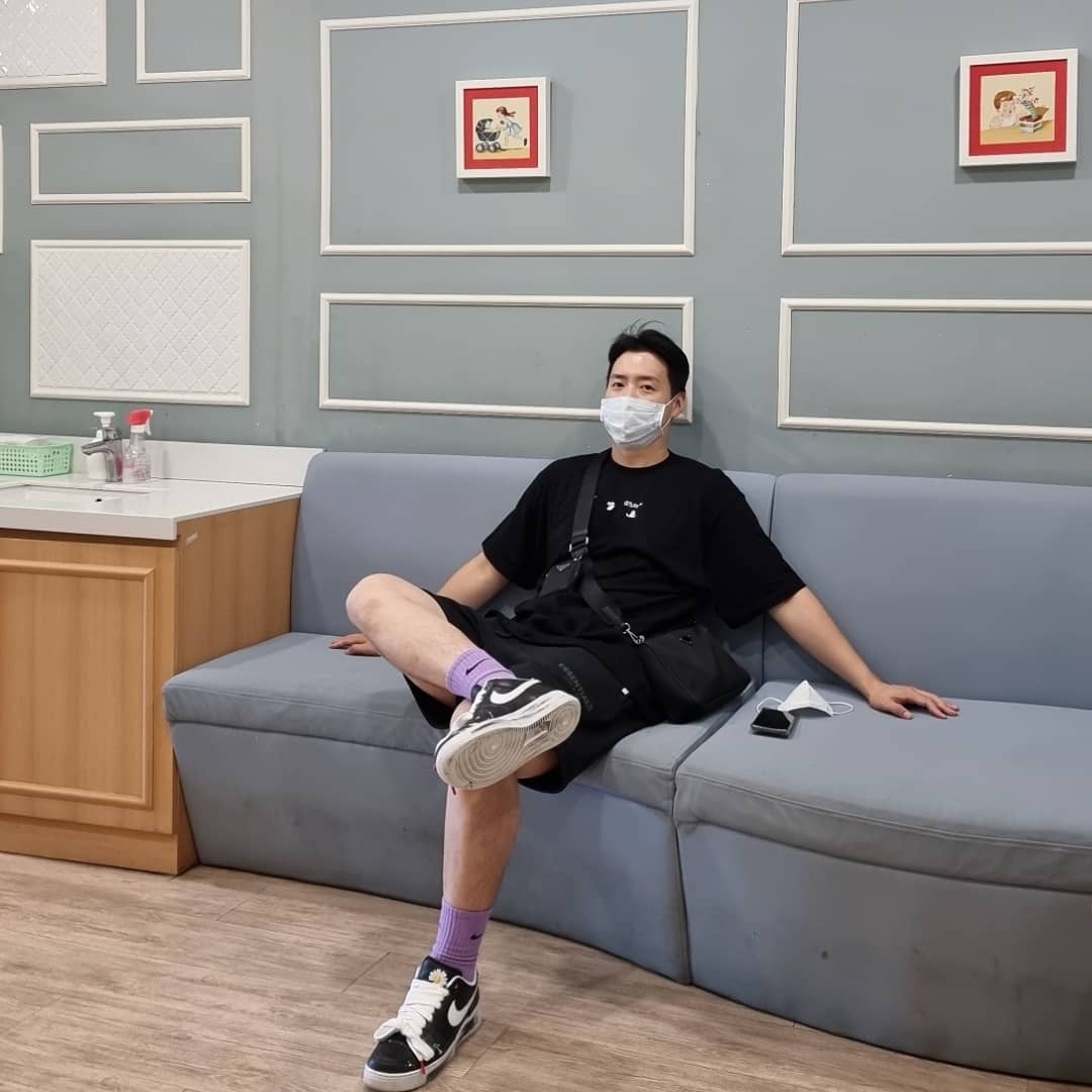 Nike x Peaceminusone Air Force 1 Low Para-Noise, Essentials Sweatshorts Black - 21SS 착용 스타일 - 3