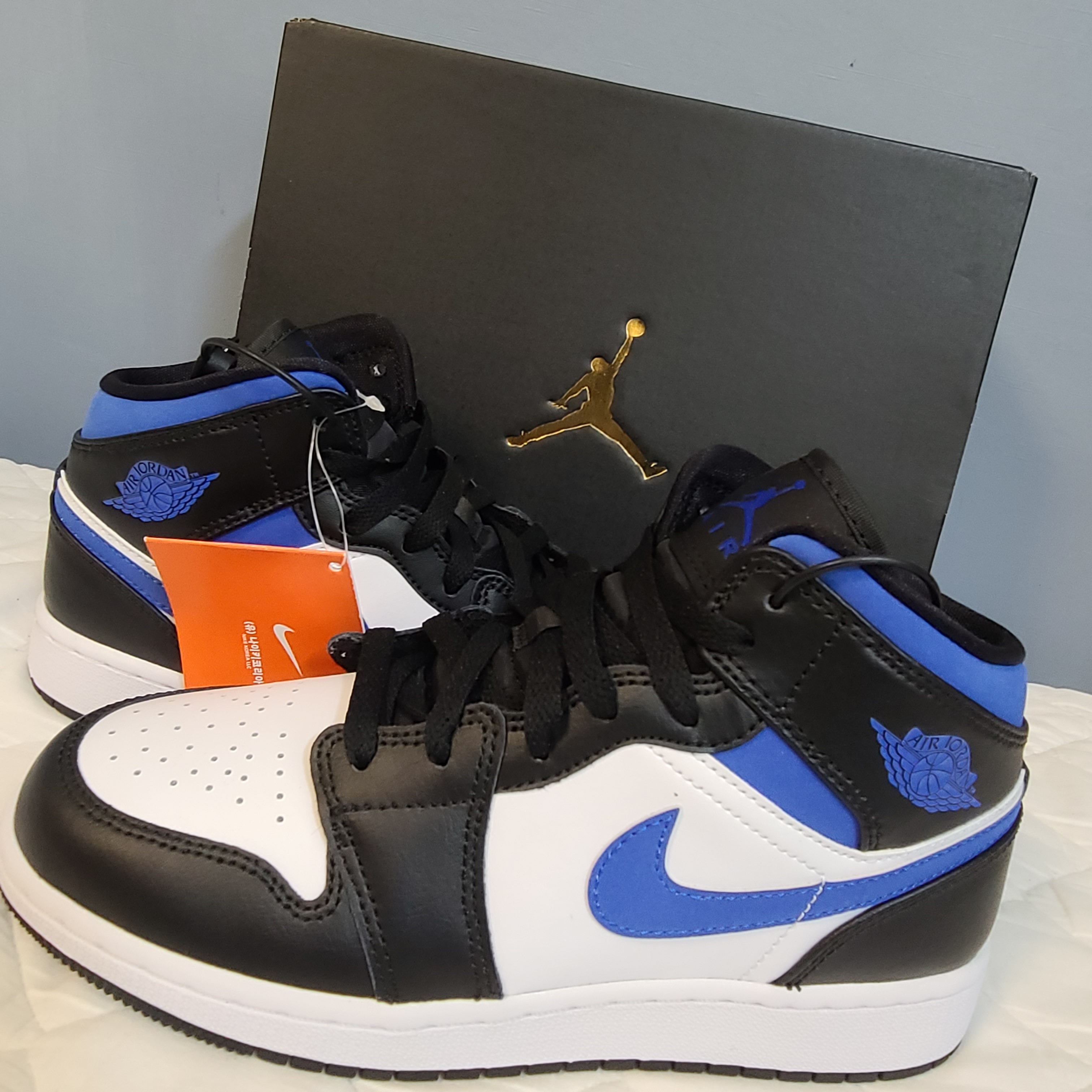 (GS) Jordan 1 Mid Racer Blue 착용 스타일 - 2