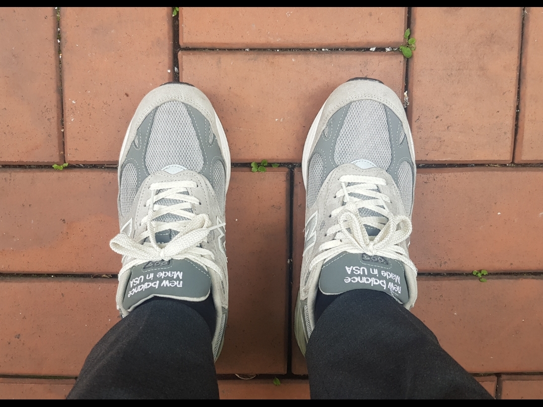 New Balance 993 Made in USA Grey - D Standard 착용 스타일