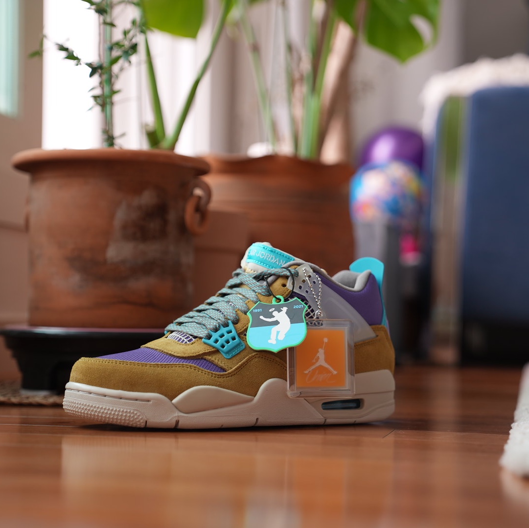Jordan 4 x Union Retro SP Desert Moss 착용 스타일 - 3