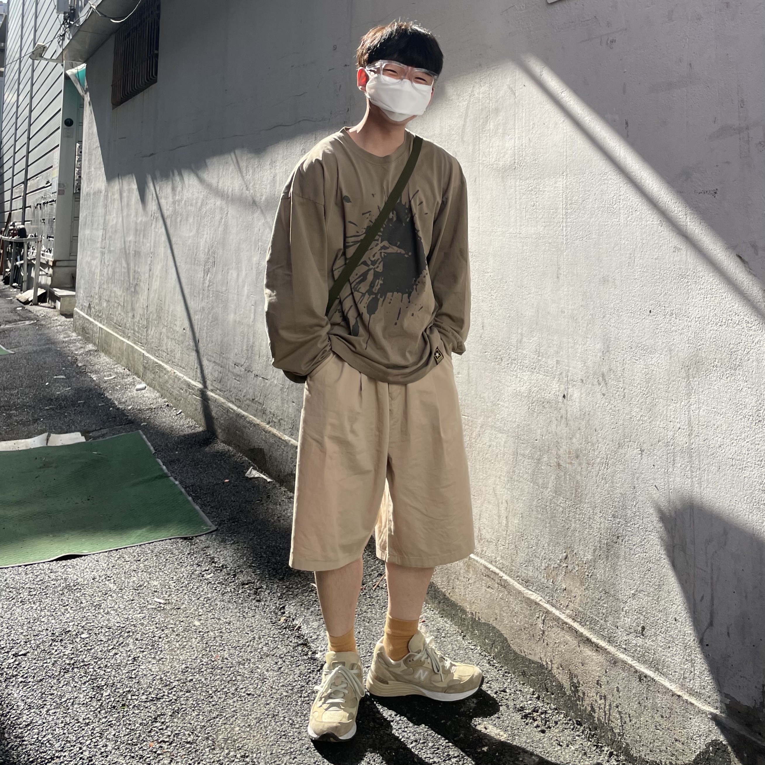 New Balance 992 Made in USA Tan 착용 스타일