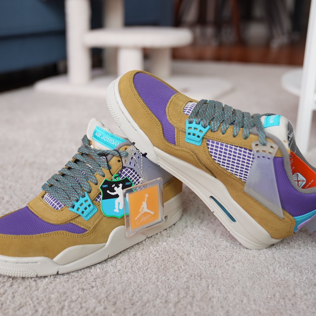 Jordan 4 x Union Retro SP Desert Moss 착용 스타일 - 5