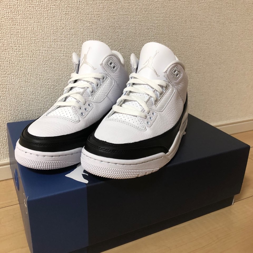 Jordan 3 x Fragment Retro SP White Black 착용 스타일 - 1