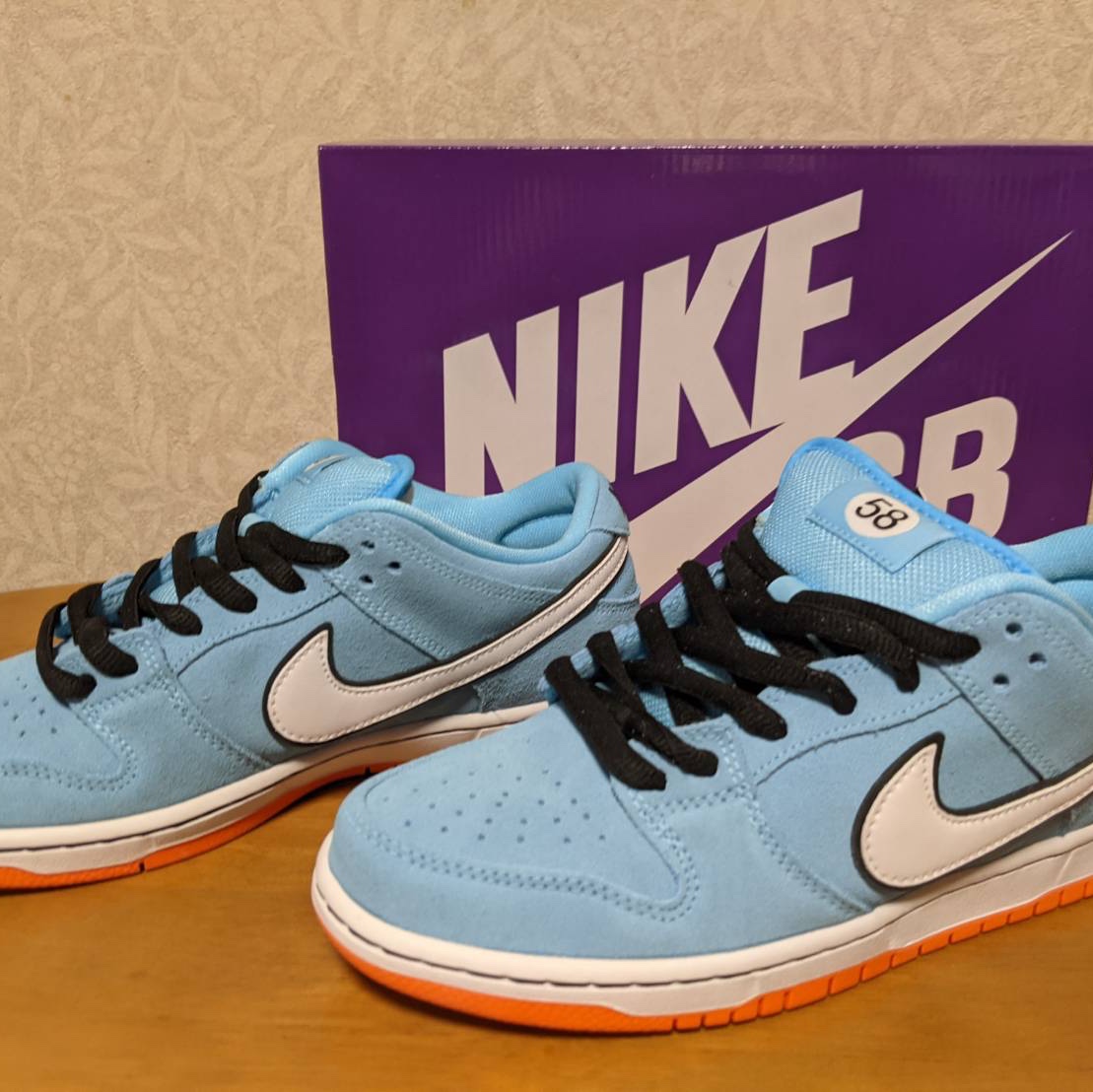 Nike SB Dunk Low Pro Blue Chill 착용 스타일 - 1