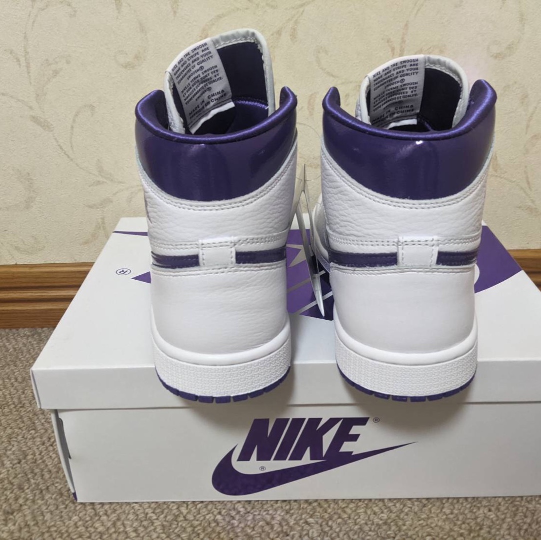 (W) Jordan 1 High OG Court Purple 착용 스타일 - 3