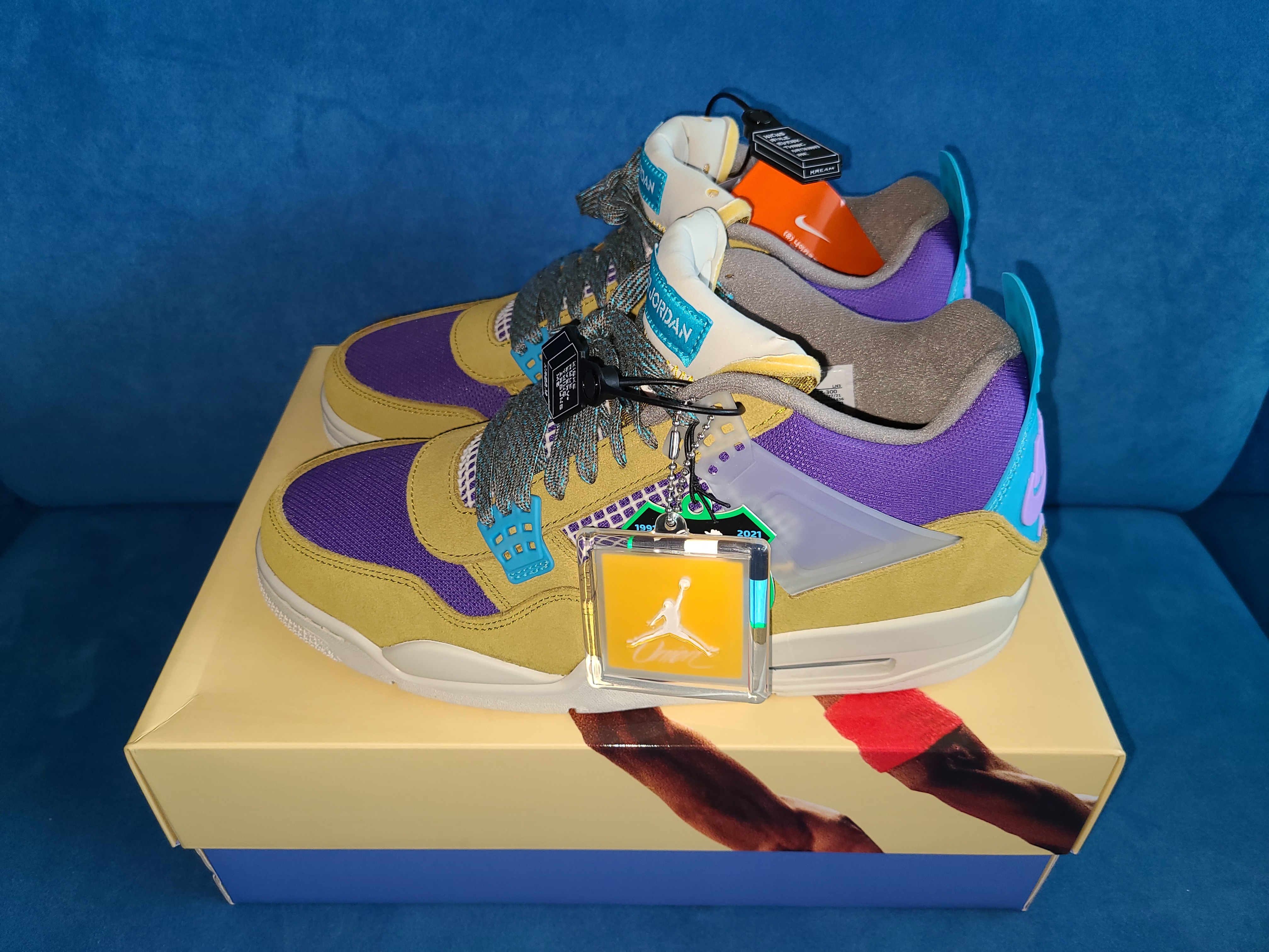 Jordan 4 x Union Retro SP Desert Moss 착용 스타일 - 1