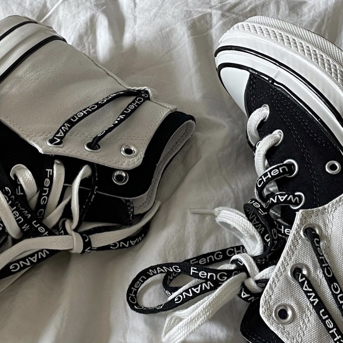 Converse x Feng Chen Wang Chuck 70 2-in-1 Natural Ivory Black 착용 스타일