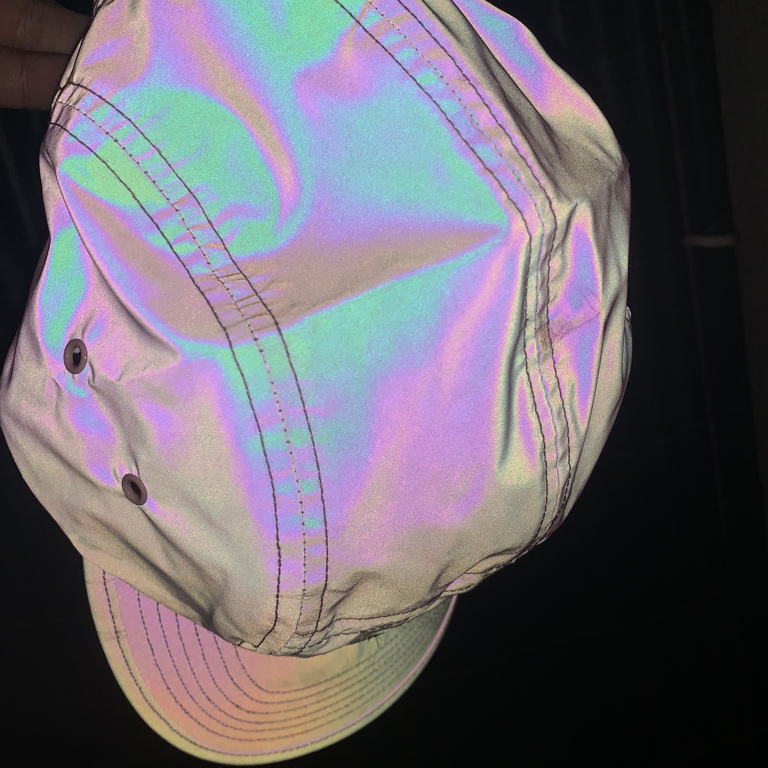 Supreme Reflective Dyed Camp Cap Magenta - 21SS 착용 스타일