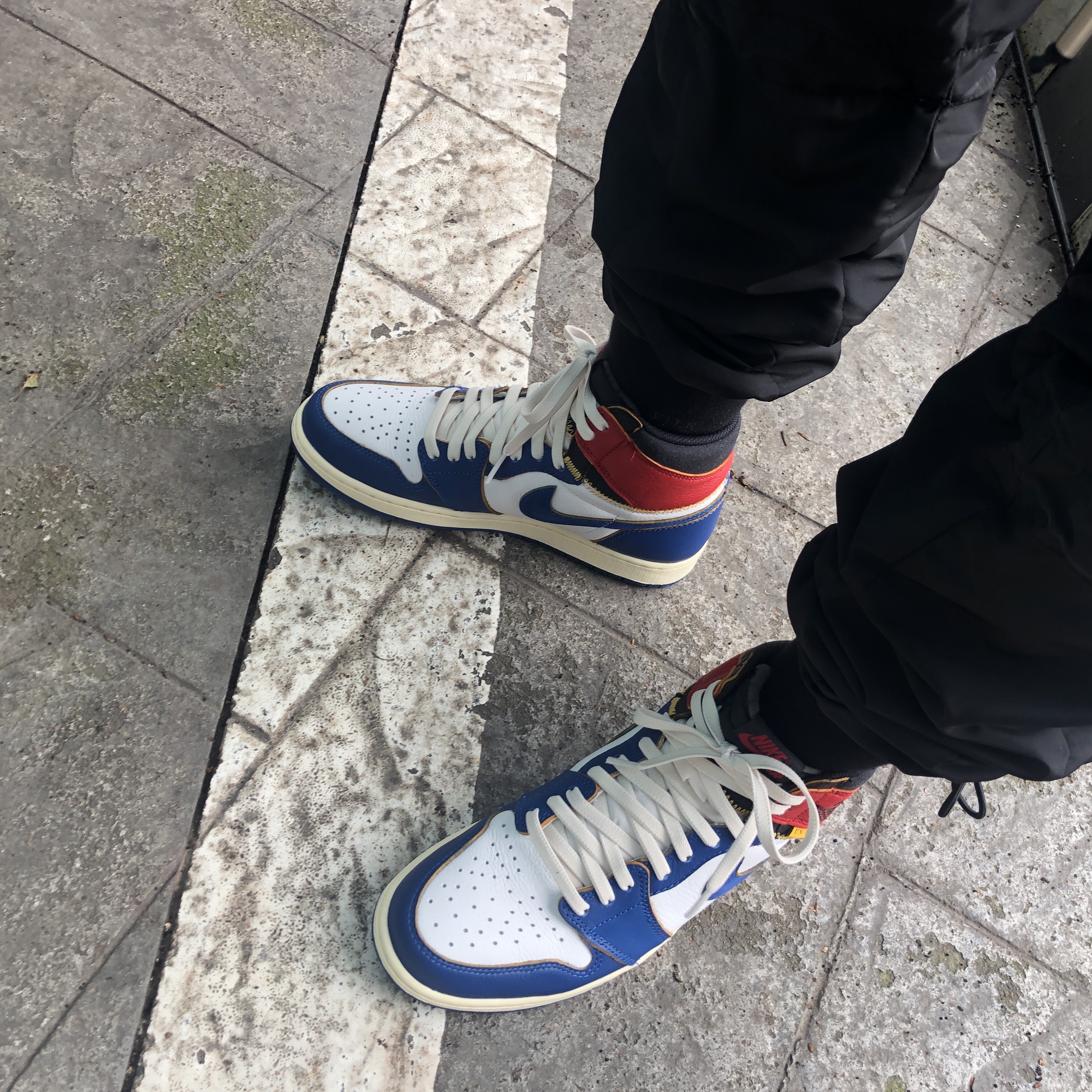 Jordan 1 x Union Retro High Blue Toe 착용 스타일